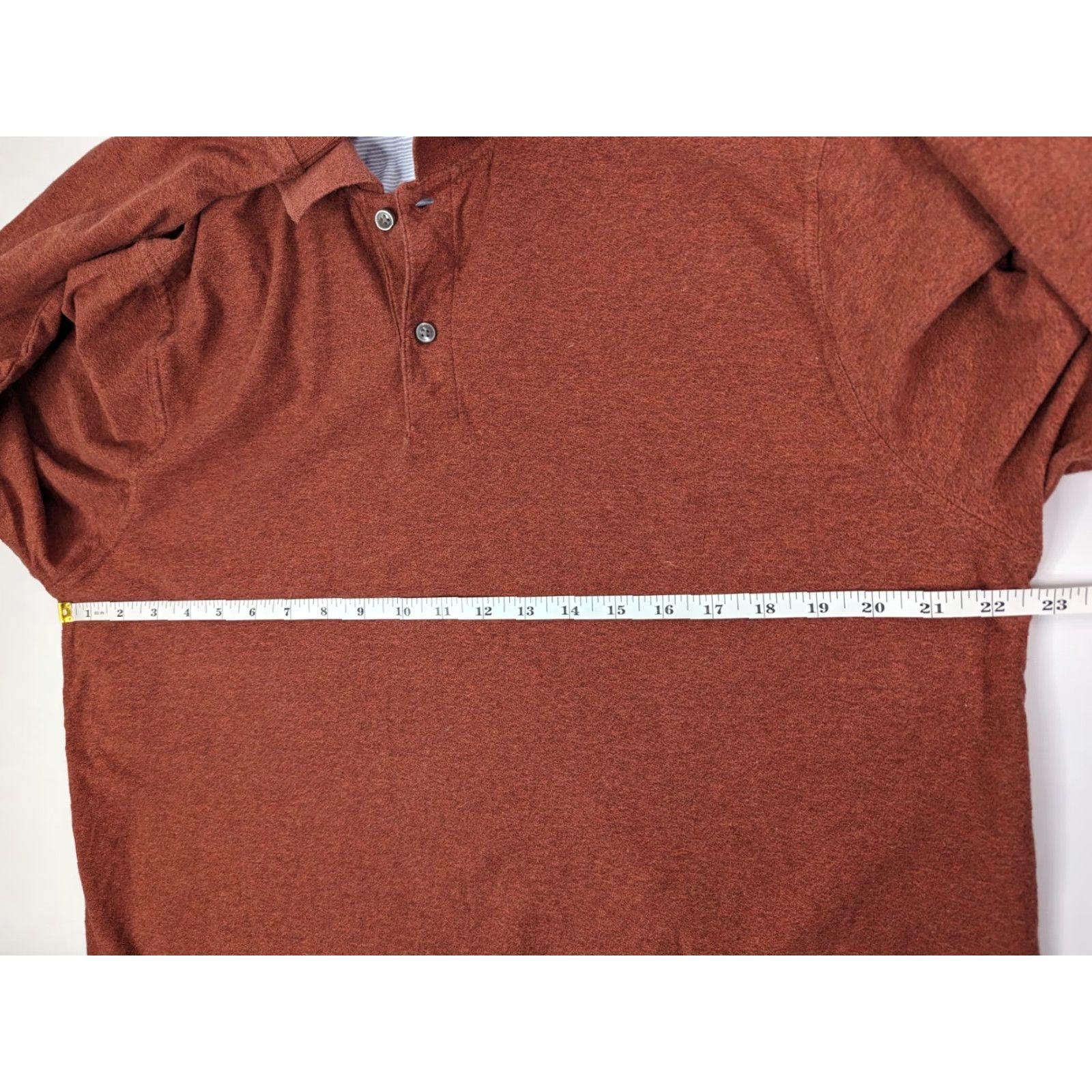 Tasso Elba Tasso Elba Polo Shirt Long Sleeve Mens XL 100% Cotton Red Size US XL / EU 56 / 4 - 6 Thumbnail