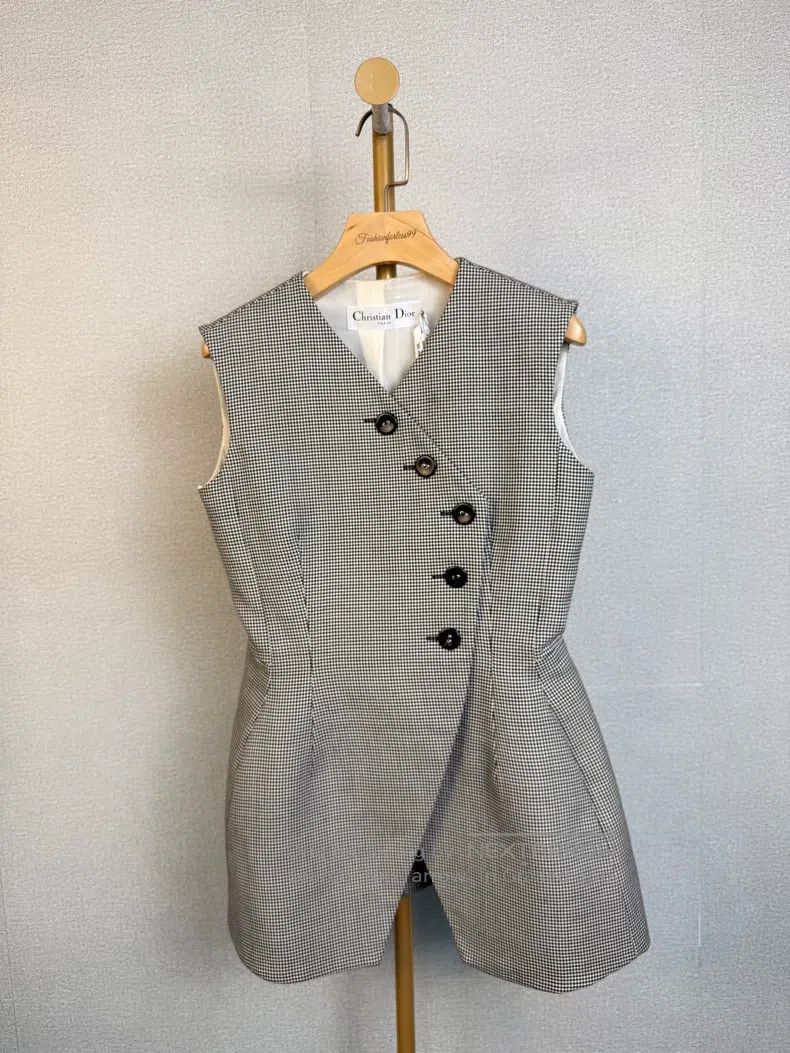 Dior Dior Classic thousand-bird check vest Size XS / US 0-2 / IT 36-38 - 1 Thumbnail