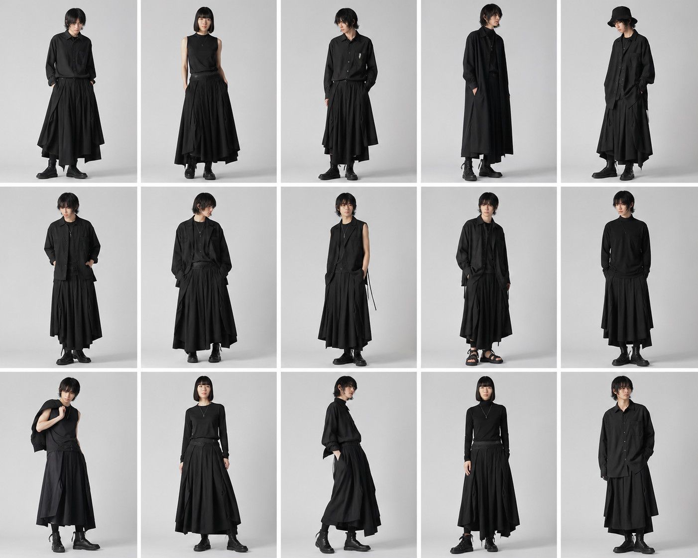 Yohji Yamamoto Yohji Yamamoto - POPLIN UNBALANCED TUCK SKIRT HAKAMA PANTS Size 31" - 10 Thumbnail