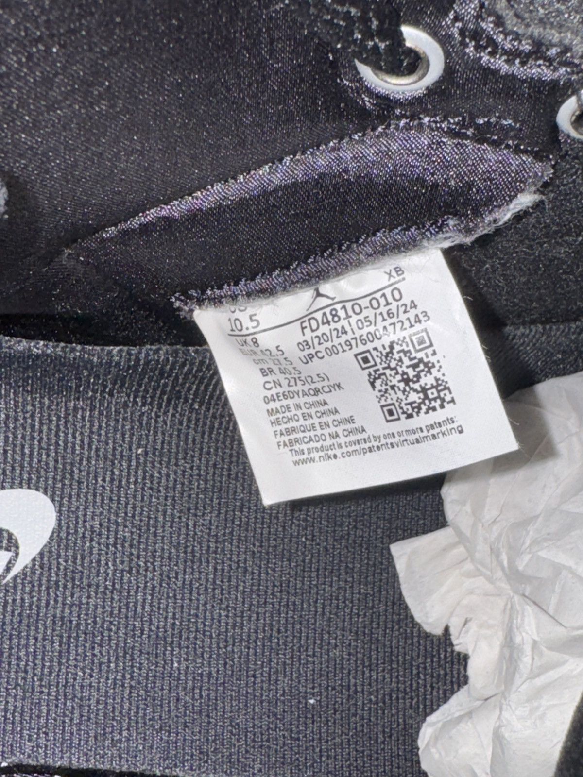 Jordan Brand Air Jordan 1 Satin Shadow Grey Size US 9 / EU 42 - 6 Thumbnail