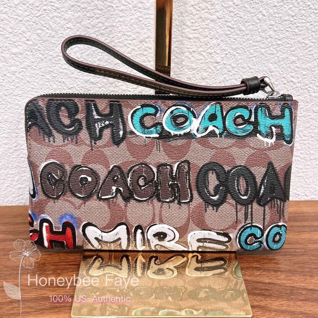 Coach X Mint + Serf Large Corner Zip Wristlet
