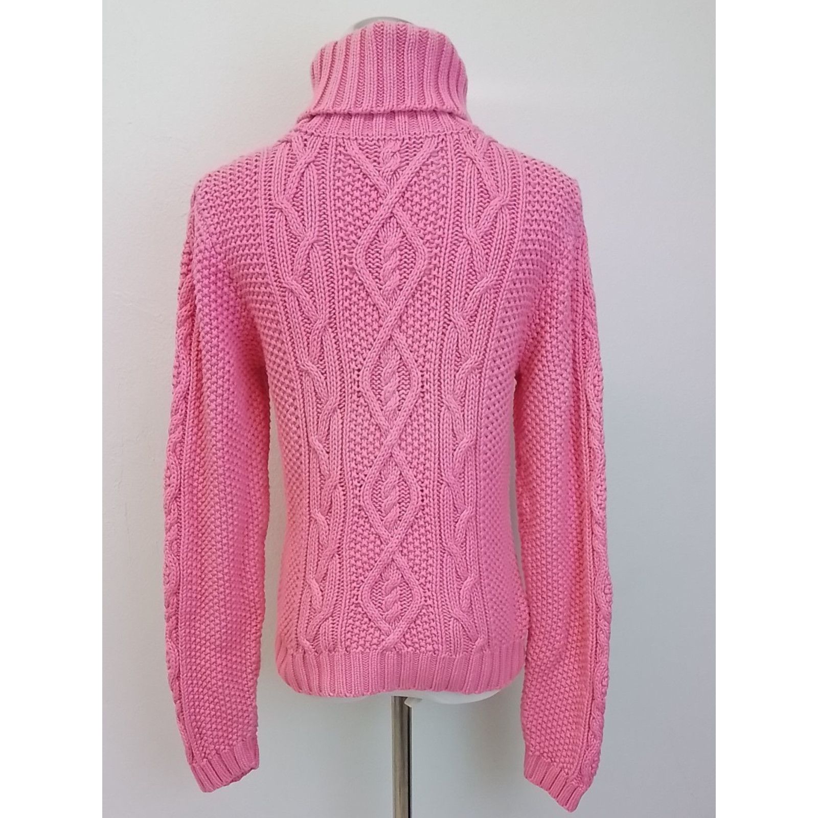 Ralph Lauren Lauren by Ralph Lauren Sweater Women's L Pink Cable knit Size L / US 10 / IT 46 - 3 Thumbnail