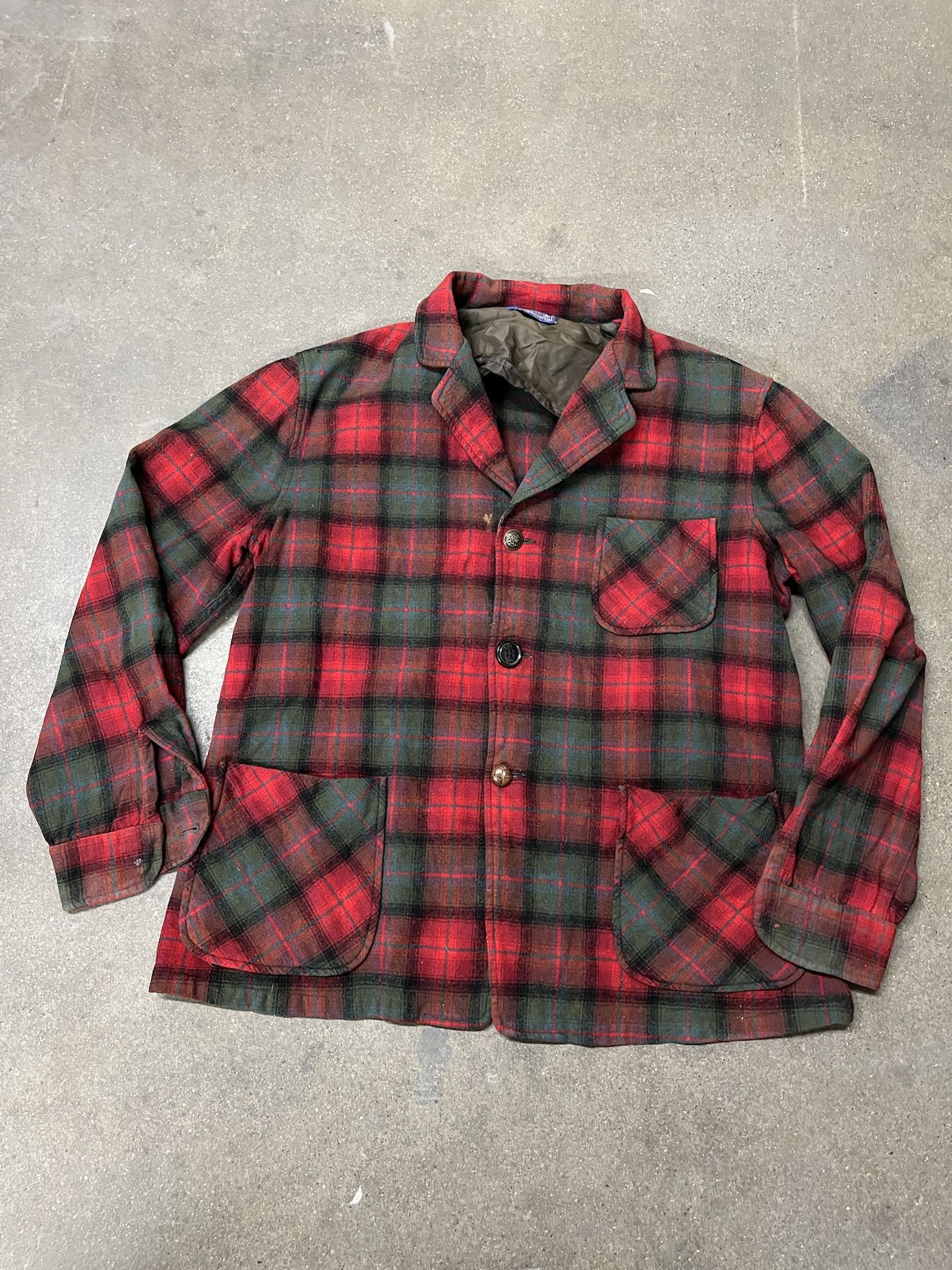 Flannel × Pendleton × Vintage Vintage 1980s Pendleton Red Check Wool Flannel Size XL Size US XL / EU 56 / 4 - 1 Thumbnail