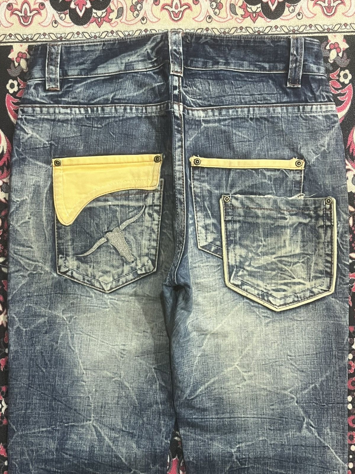 Tornado Mart Ozz-Firsi Pinball Distressed Thunder Distressed Flare Jeans Size US 30 / EU 46 - 6 Thumbnail