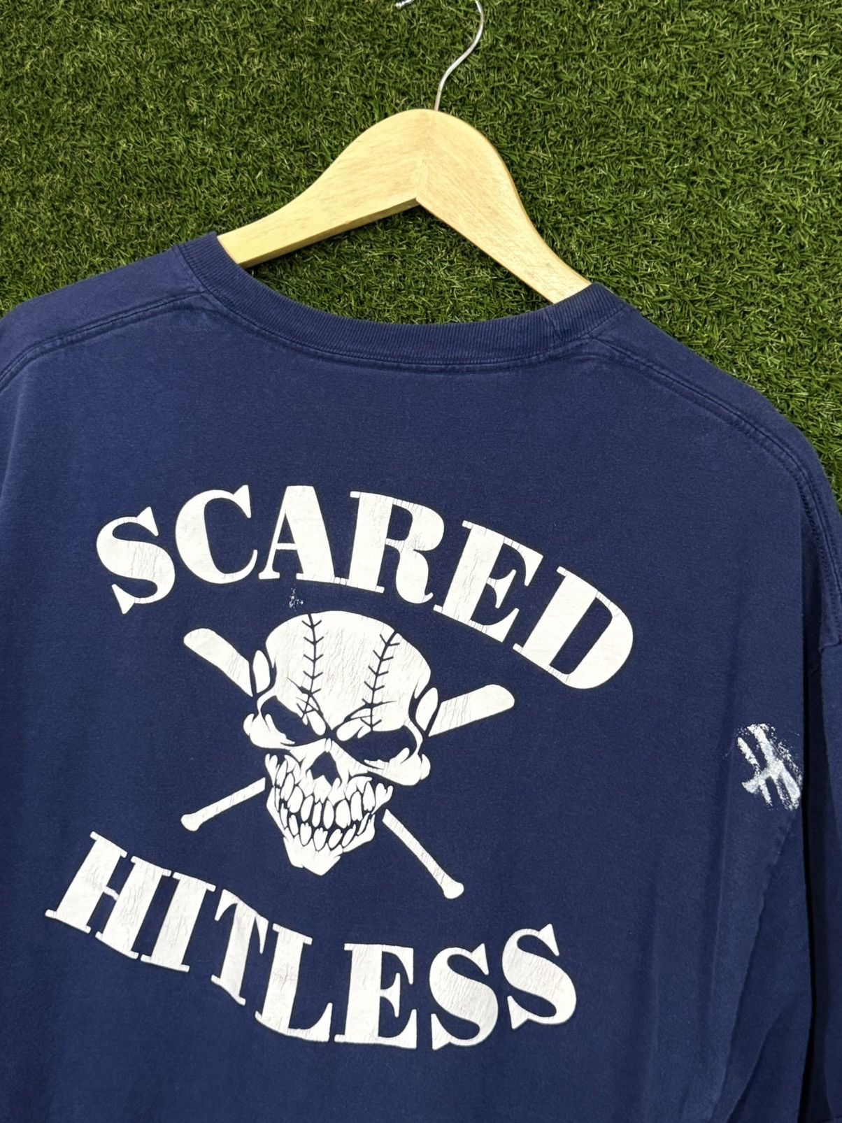 Vintage Vintage Hanes Beefy Skull Bones Crossbones T Shirt XL Size US XL / EU 56 / 4 - 2 Thumbnail