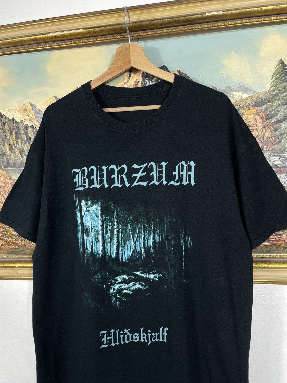 Band Tees Burzum Hlidskjalf 2010 Black Tee Metal Rock Band Merch Tour Size US XL / EU 56 / 4 - 4 Thumbnail