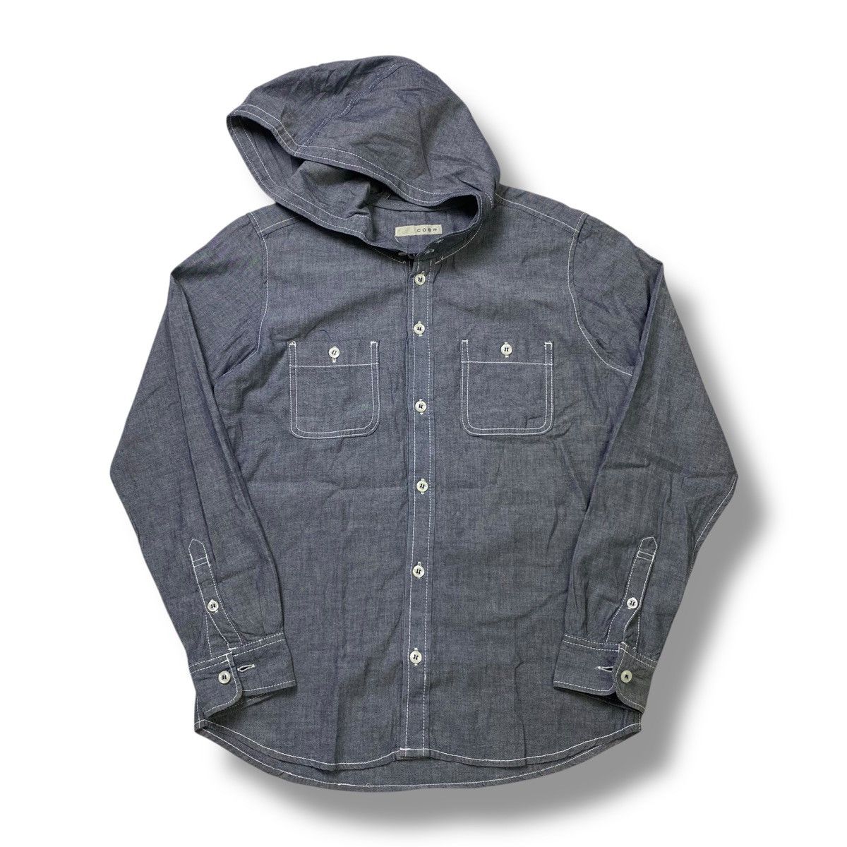 Designer Vintage coen long sleeve hooded button ups shirt Size US M / EU 48-50 / 2 - 5 Thumbnail