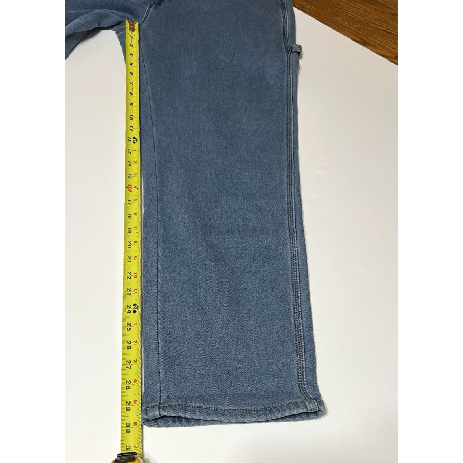 Vintage Berkley Jensen Carpenter Pants Men 40x30 Blue Fleece Lined Relaxed Straight NWT Size US 40 / EU 56 - 5 Thumbnail