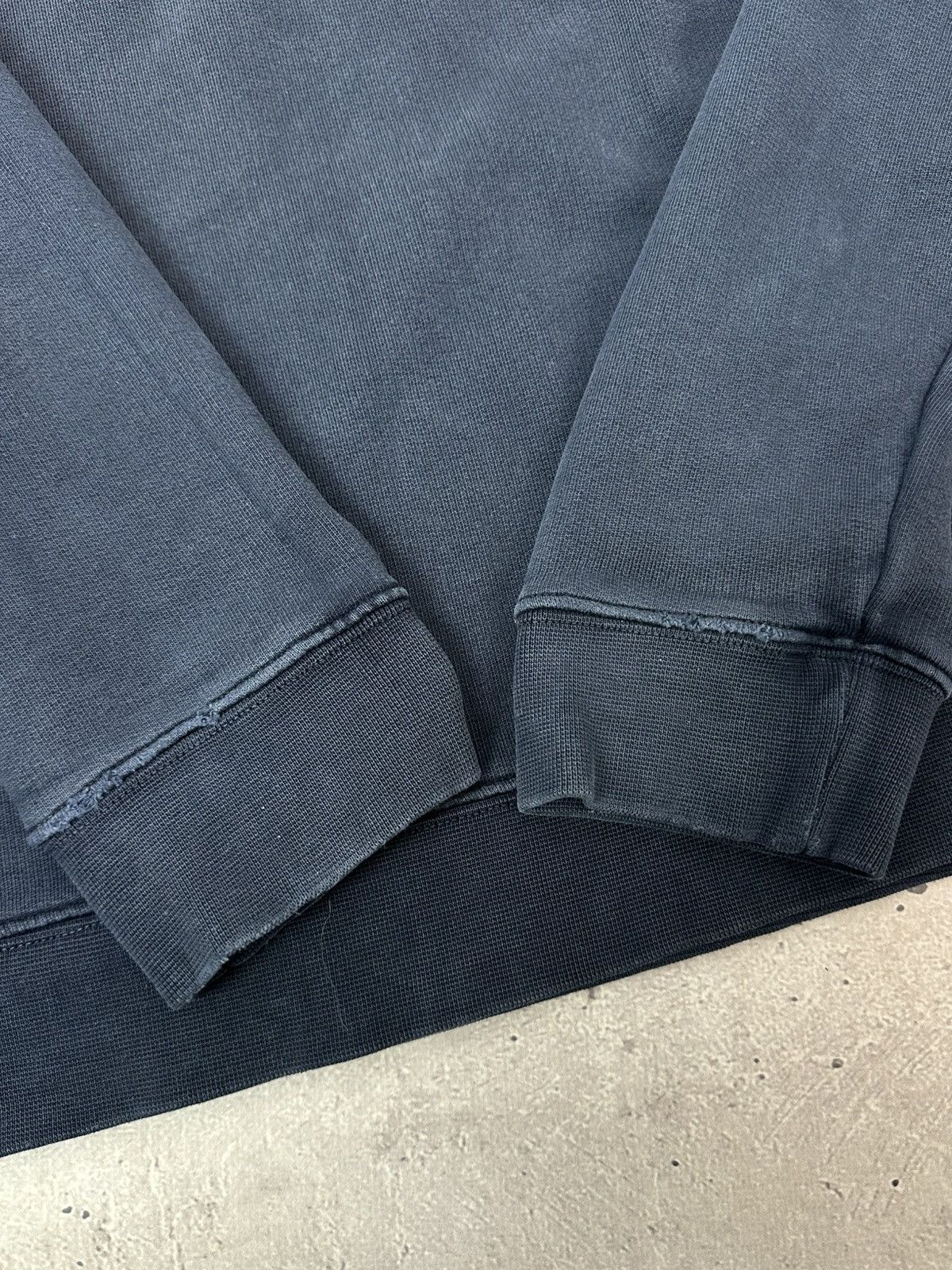 Folk Folk Navy Washed Cotton Crew Neck Long Sleeve Sweatshirt Size US M / EU 48-50 / 2 - 10 Thumbnail