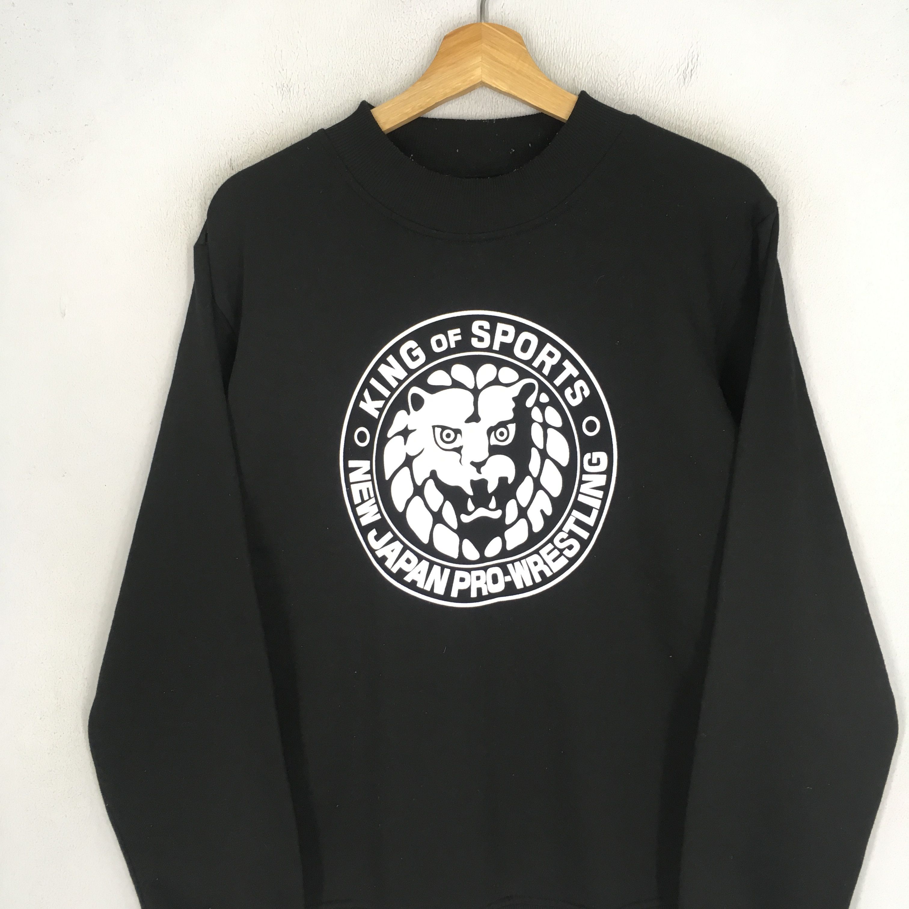 Japanese Brand vintage king of sport NJPW 1972 black sweatshirt- 658 Size US L / EU 52-54 / 3 - 3 Thumbnail