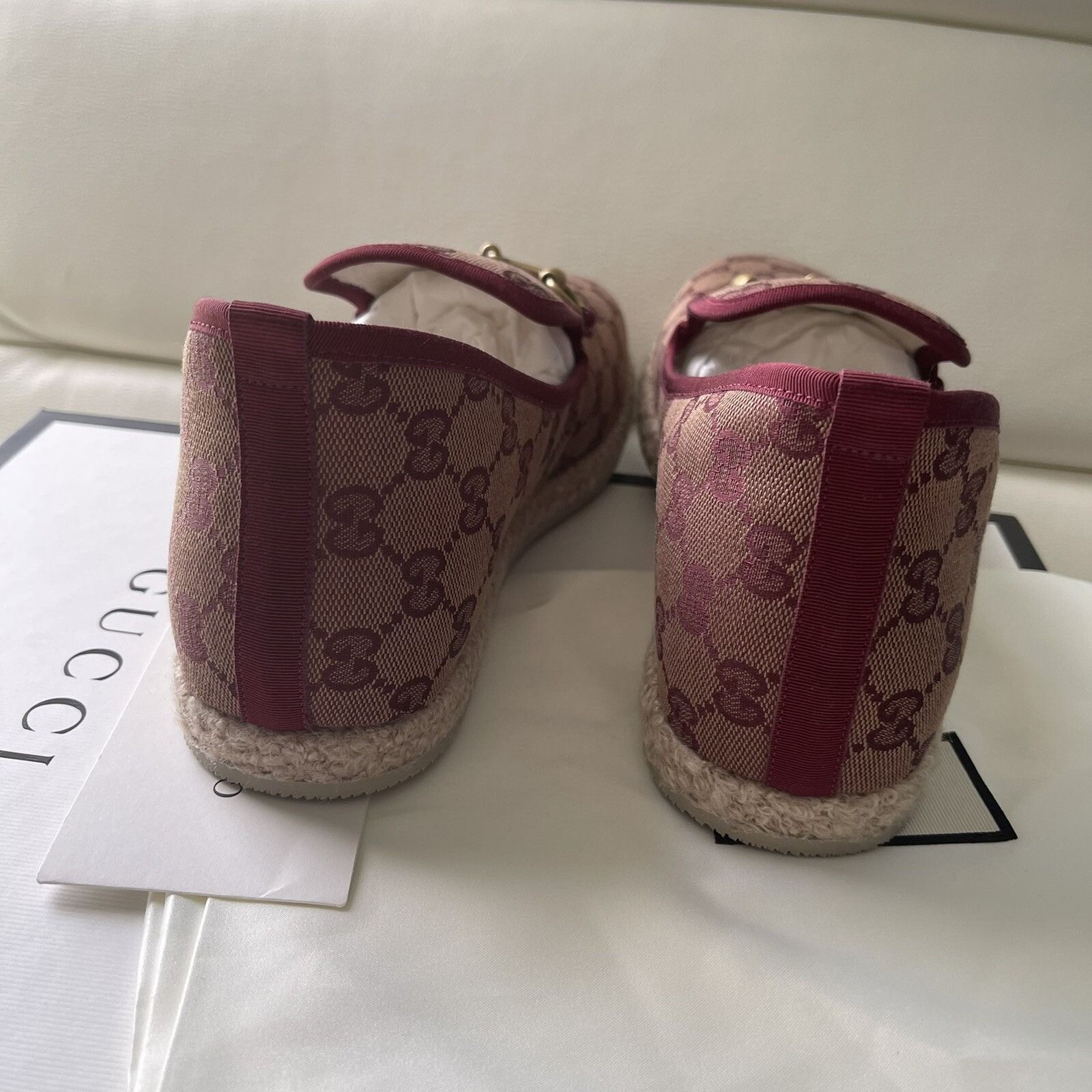 Gucci NIB $790 Gucci Men GG Monogram Sneakers Loafer Shoes Brown 9 Size US 9 / EU 42 - 8 Thumbnail
