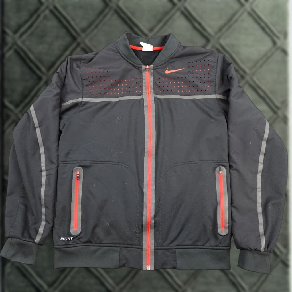 Nike Nike Elite Jacket Mens Large Black Dri-FIT Full Zip Track Basketball Warmup Size US L / EU 52-54 / 3 - 1 Thumbnail