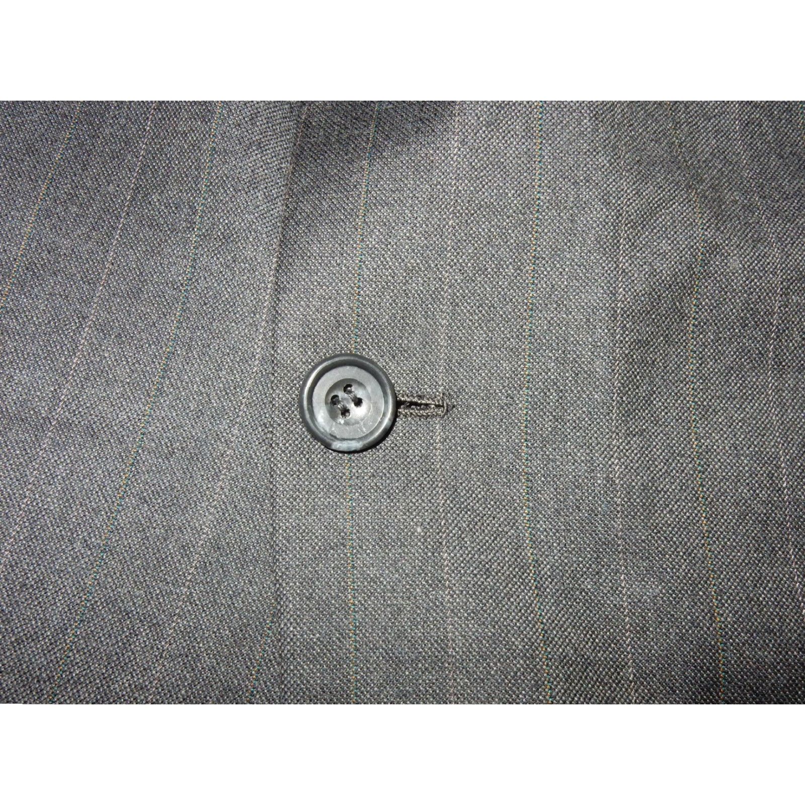 Vintage VINTAGE Hickey Freeman Suit 2 Piece Men Gray Wool 40x30 Pants 45R Jacket 40x30 Rip Sleeve Mens Size 48R - 4 Thumbnail