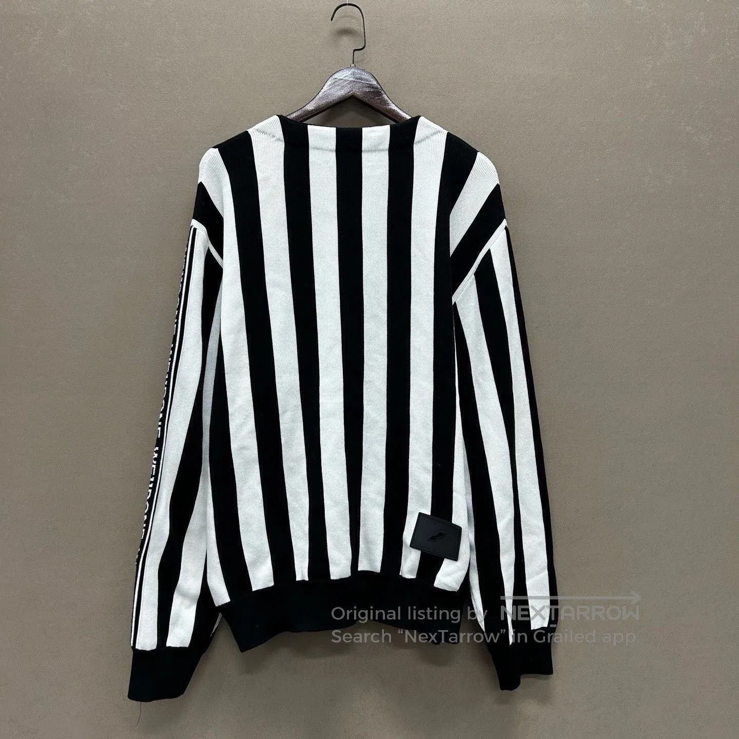 WE11DONE We11done Black White Striped Zipper Cardigan. Size US L / EU 52-54 / 3 - 2 Thumbnail