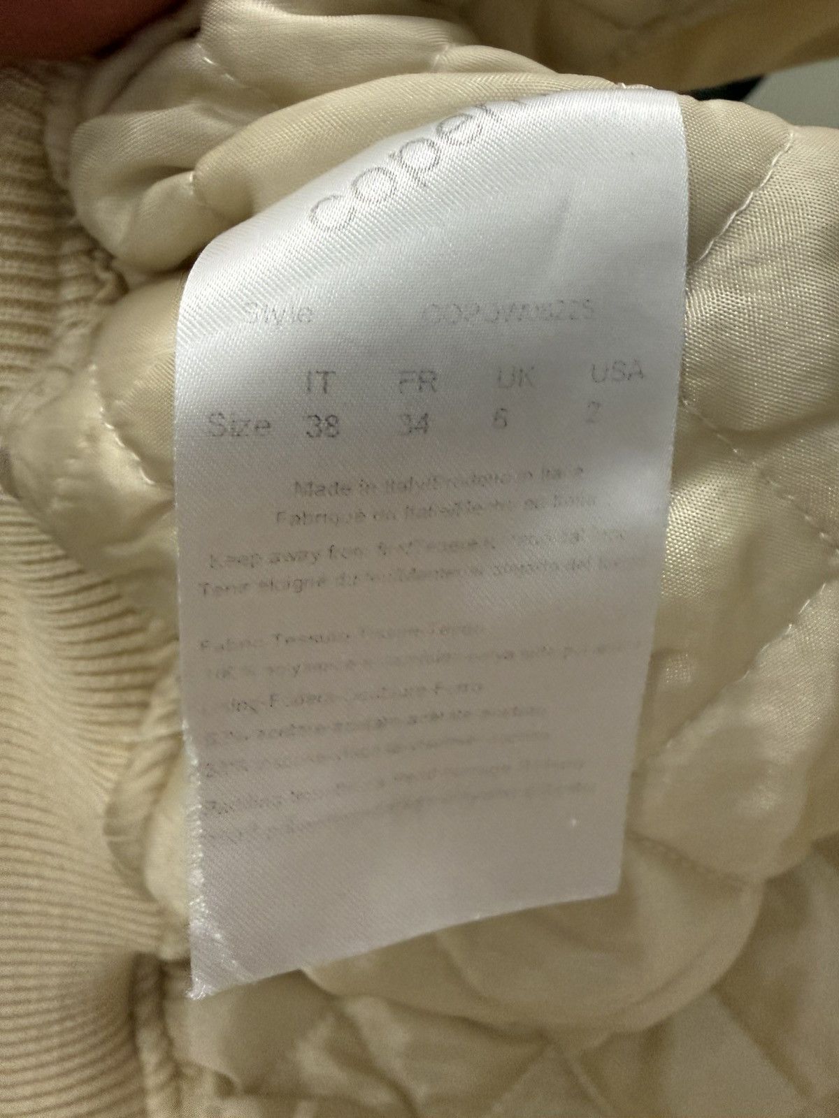 Coperni Coperni Cut-Out Cropped Twill Bomber Jacket in Cream Size XS / US 0-2 / IT 36-38 - 7 Thumbnail