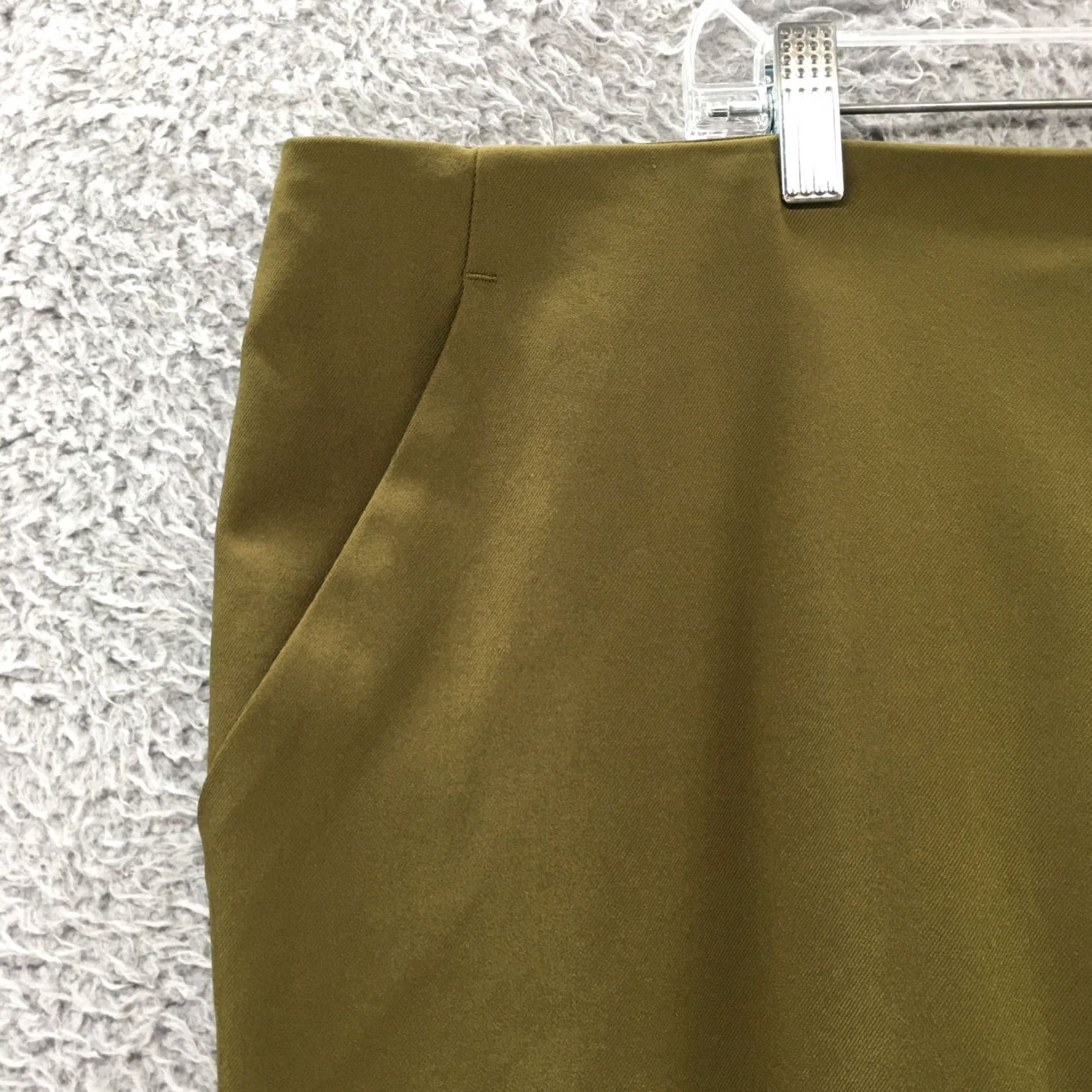 Worthington Worthington Womens 24W Plus Green Straight Leg Ankle Pants High Rise Zip Fly NEW Size 34" / US 12 / IT 48 - 4 Thumbnail