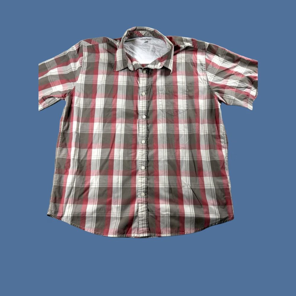 Vintage Horny Toad Men's Plaid Button Up Shirt XL Hike Camp Outdoor Vacation Fish Orange Tan Size US XL / EU 56 / 4 - 1 Thumbnail