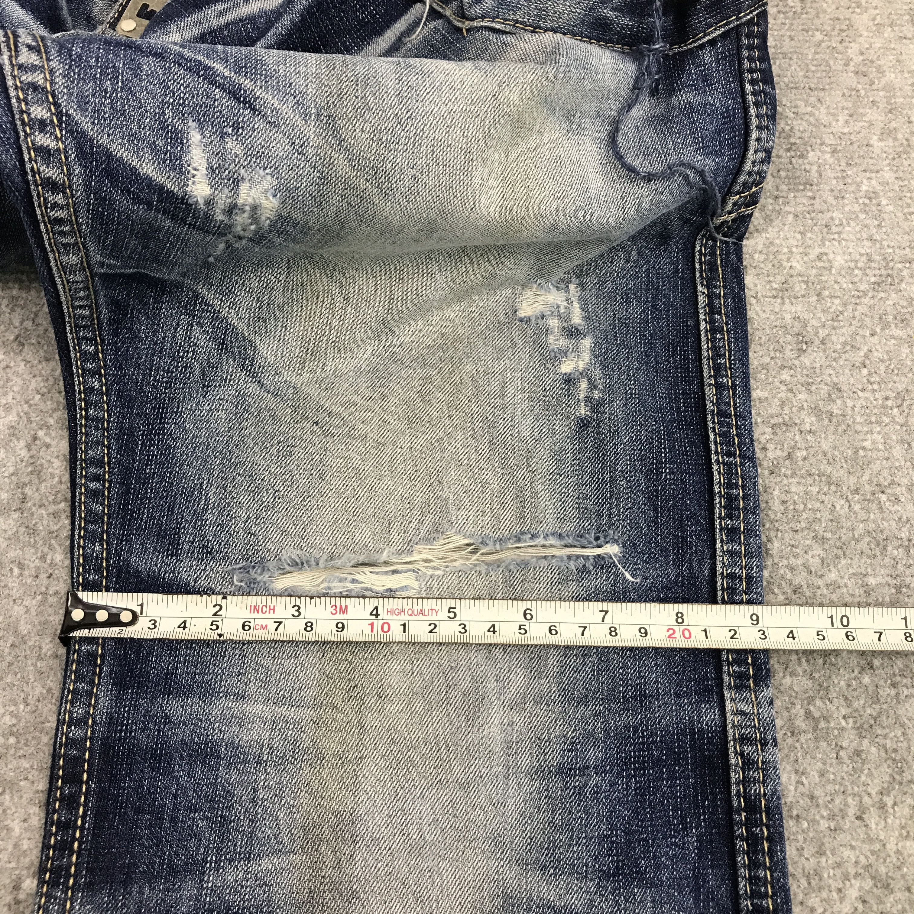 Japanese Brand 🔥CRAZY BEOPARD JAPAN STYLE DISTRESSED DENIM JEANS Size US 34 / EU 50 - 12 Thumbnail