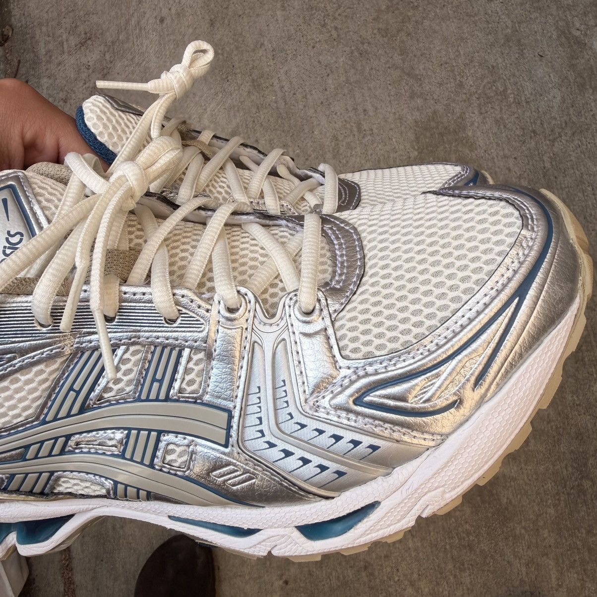Asics Asics Gel Kayano 14 Cream Pure Silver Size US 9.5 / EU 42-43 - 7 Thumbnail