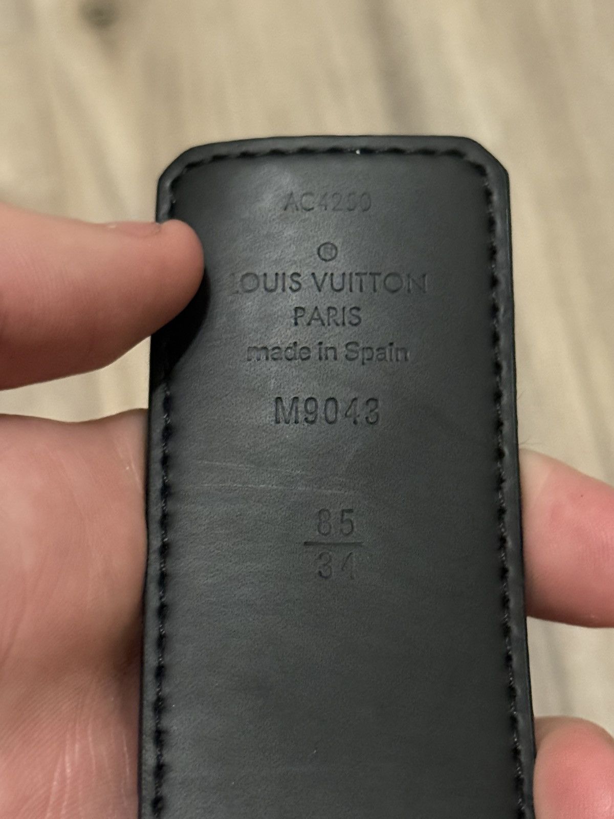 Louis Vuitton Black LV MonoGram Belt Size 34 - 2 Thumbnail