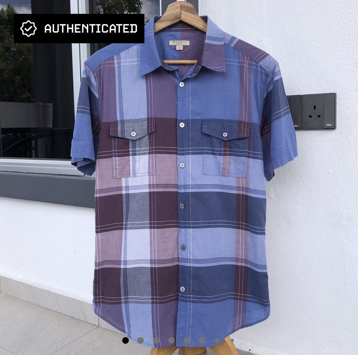 Burberry Burberry Brit Checked Cotton Short Sleeve Shirt Men’s Size US M / EU 48-50 / 2 - 2 Thumbnail