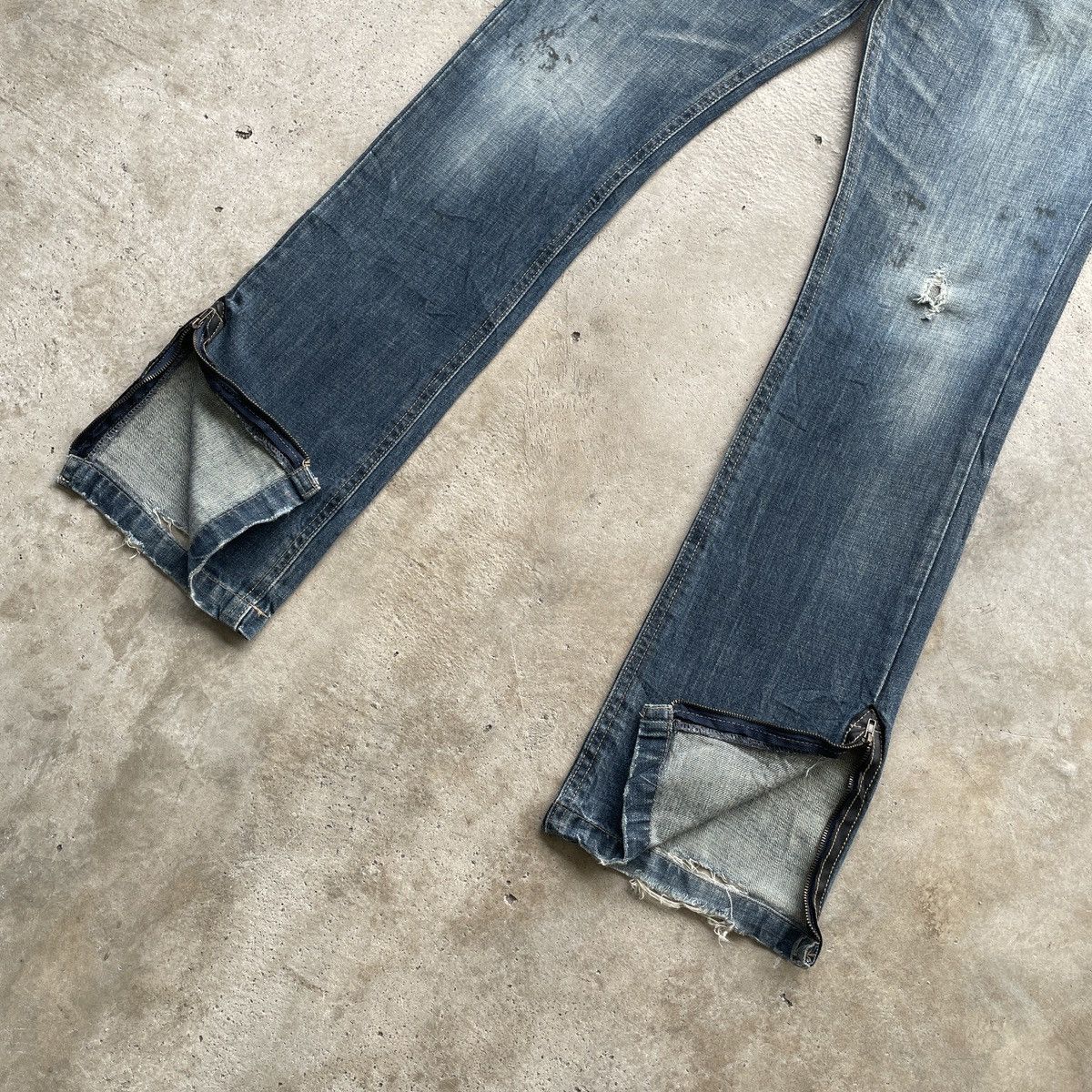 If Six Was Nine Vintage Semantic Design Flare Faded Bootcut Jeans Pants W33 Size US 33 - 10 Thumbnail