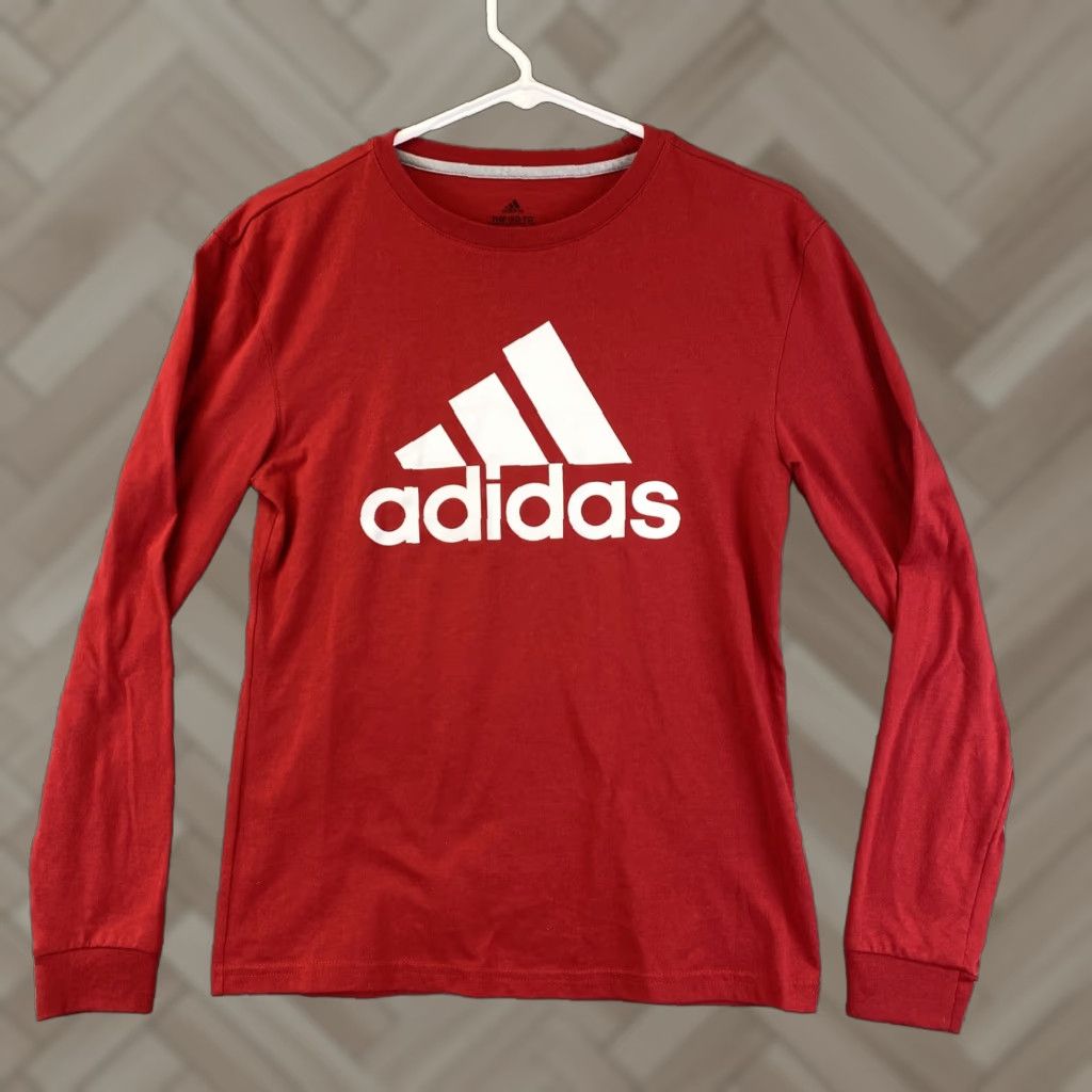 Adidas adidas Climalite Long Sleeve Shirt Men's XS Red Top Tee 54-22 Size US XS / EU 42 / 0 - 1 Thumbnail