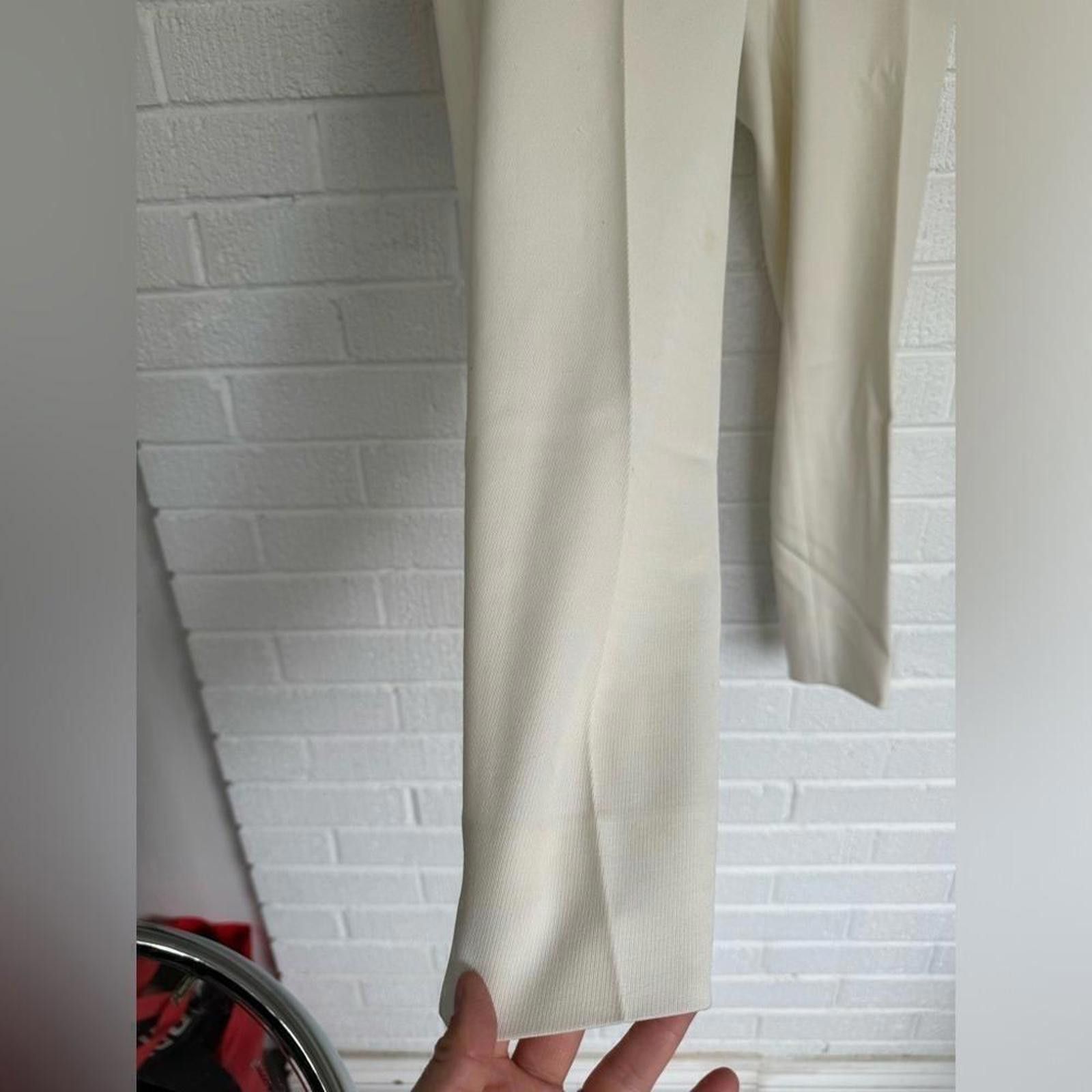 Paul & Shark Paul & Shark Cream Wide-Leg Trousers Size 30" / US 8 / IT 44 - 2 Thumbnail