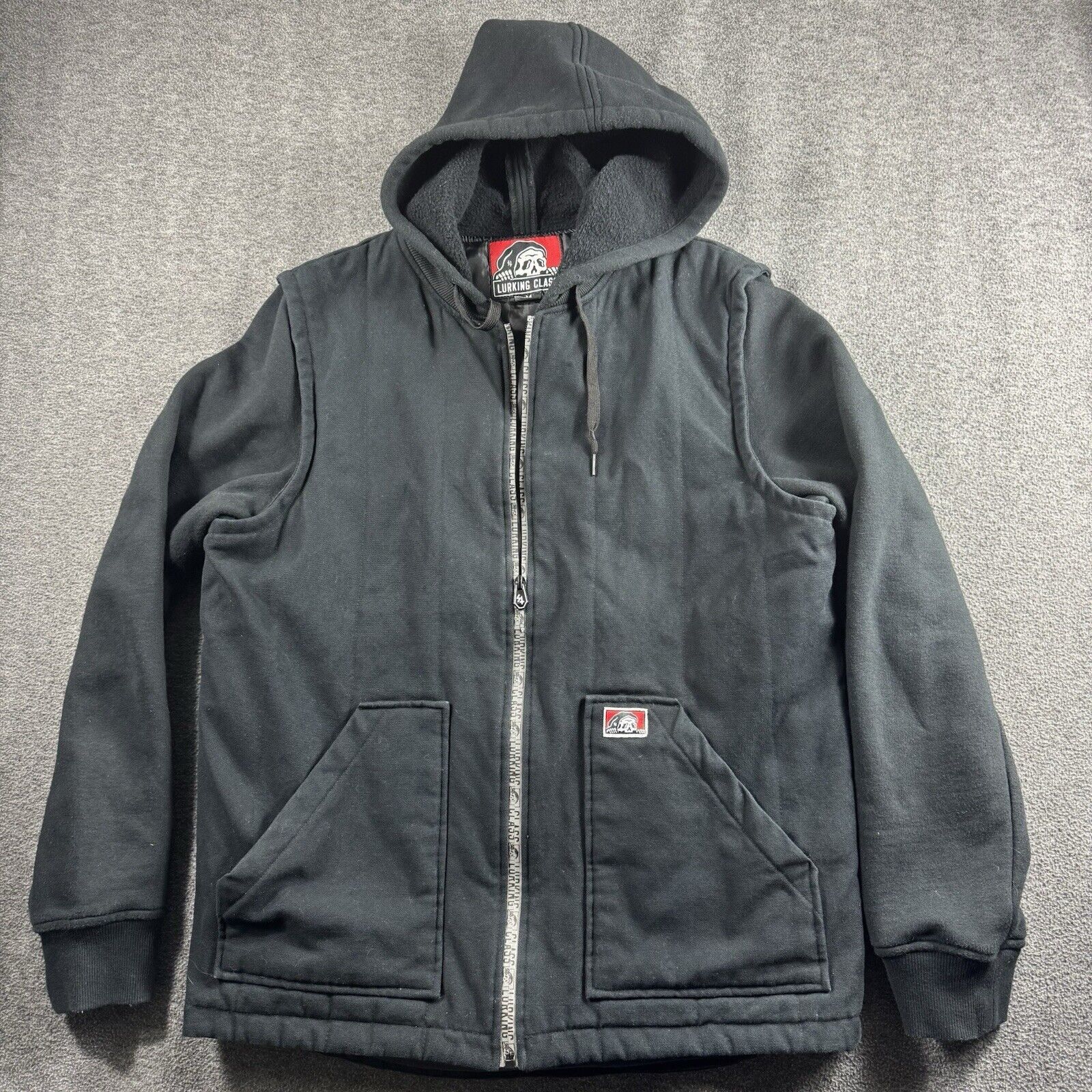 Lurking Class Lurking Class Black Zip Up Mens Heavy Canvas Hoodie Medium Size US M / EU 48-50 / 2 - 1 Thumbnail