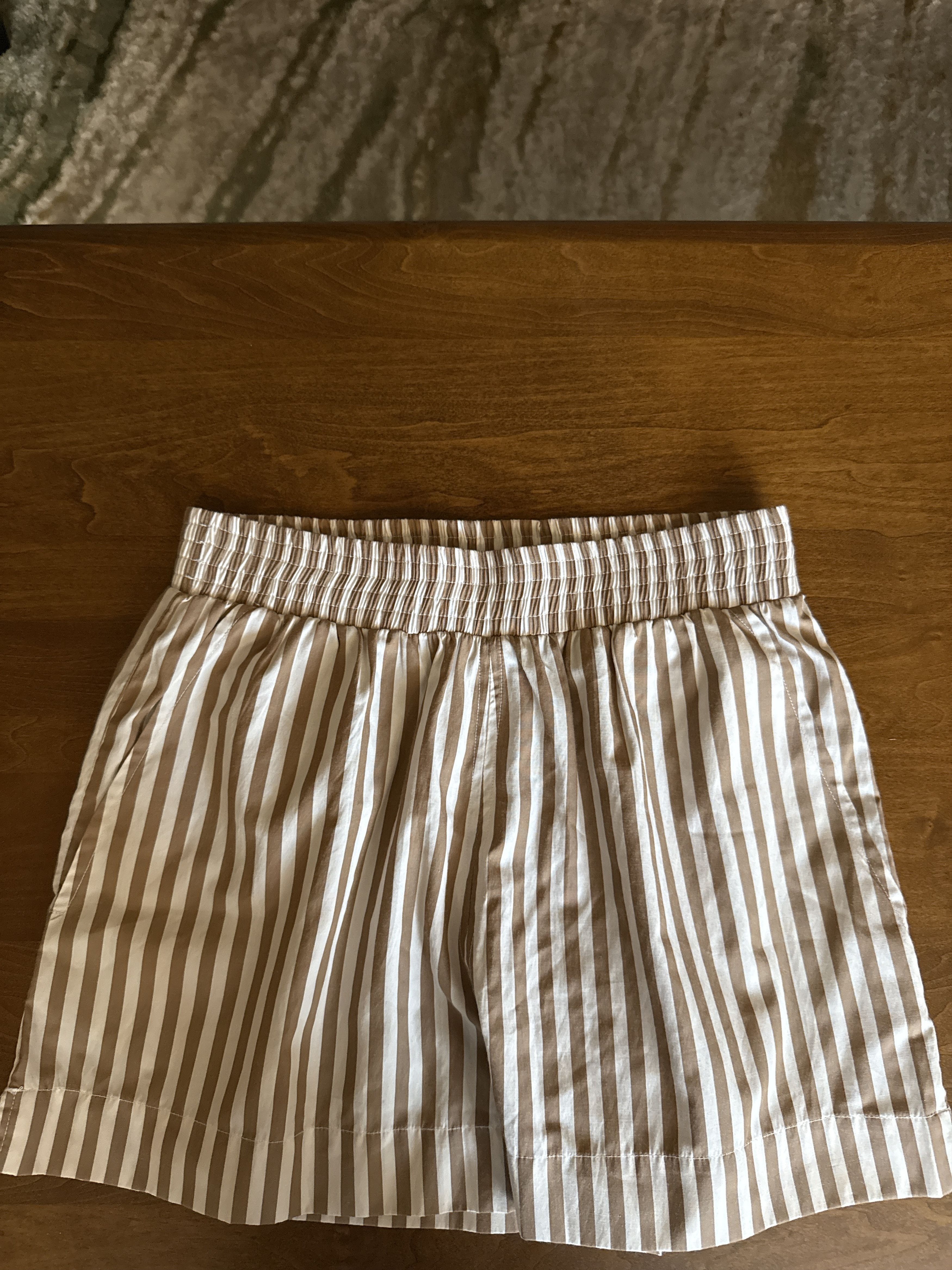 French Connection Striped Shirting Shorts - Tobacco brown/Linen Size 26" / US 2 / IT 38 - 1 Preview