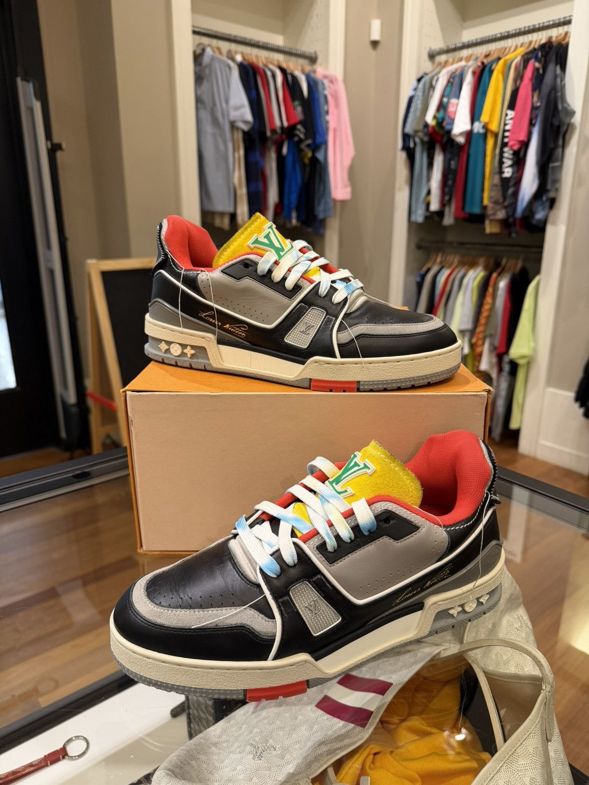 Louis Vuitton Louis Vuitton SS21 Virgil Abloh Upcycling LV Trainers Size US 7.5 / EU 40-41 - 3 Thumbnail