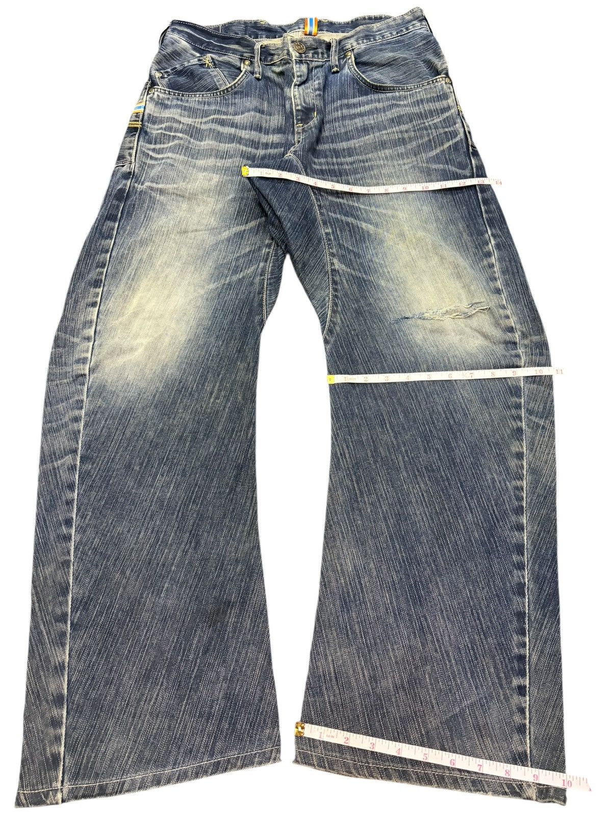 Edwin Vintage Edwin XV Function Buckle Back Distress Baggy Jeans Size US 32 / EU 48 - 8 Thumbnail