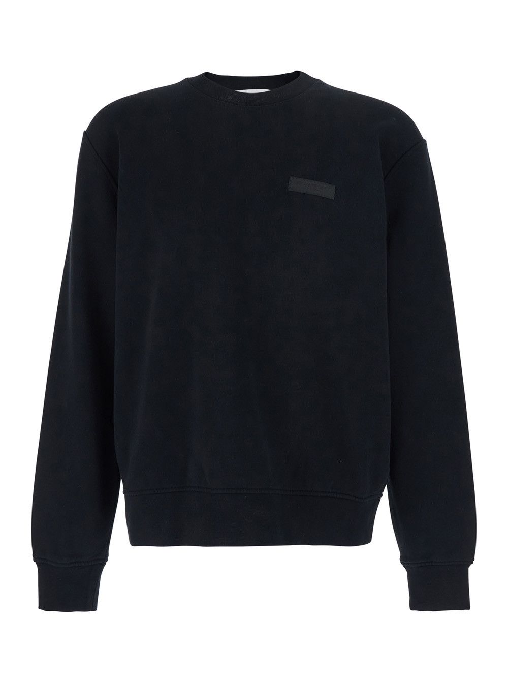 Givenchy Black Crewneck Sweatshirt with Logo Patch on the Front in Cotton for Men Size US M / EU 48-50 / 2 - 1 Thumbnail
