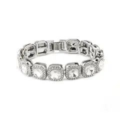 VIBE Silver Color Rhinestone Chain Bracelet Size ONE SIZE - 5 Thumbnail