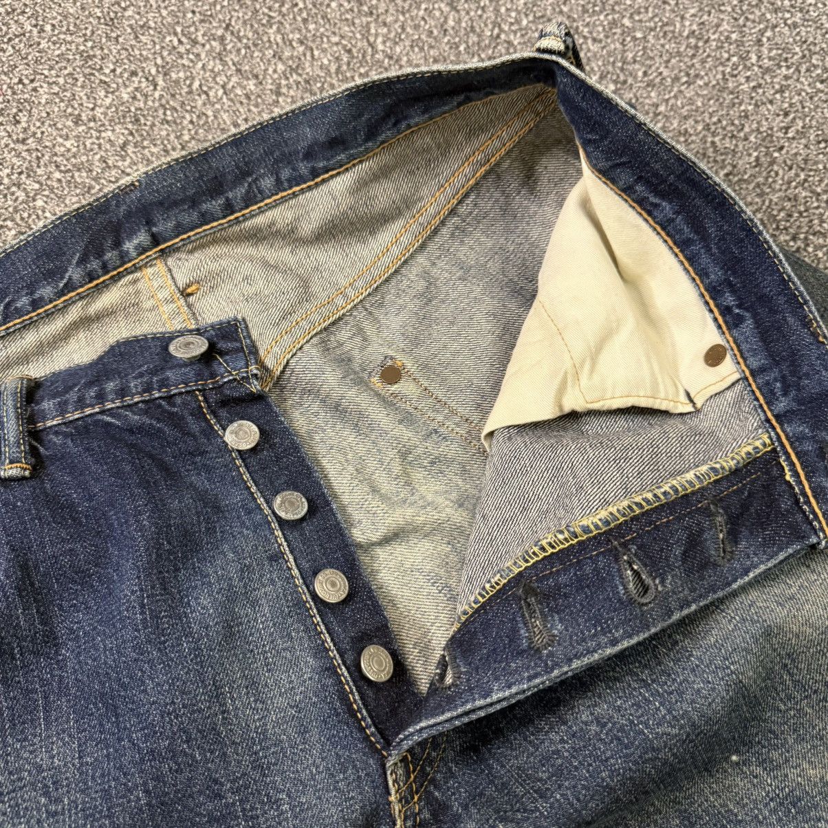 Full Count & Co. Vintage Selvedge Ripped 1101 W34 Full Count Denim Wideleg Size US 34 / EU 50 - 14 Thumbnail