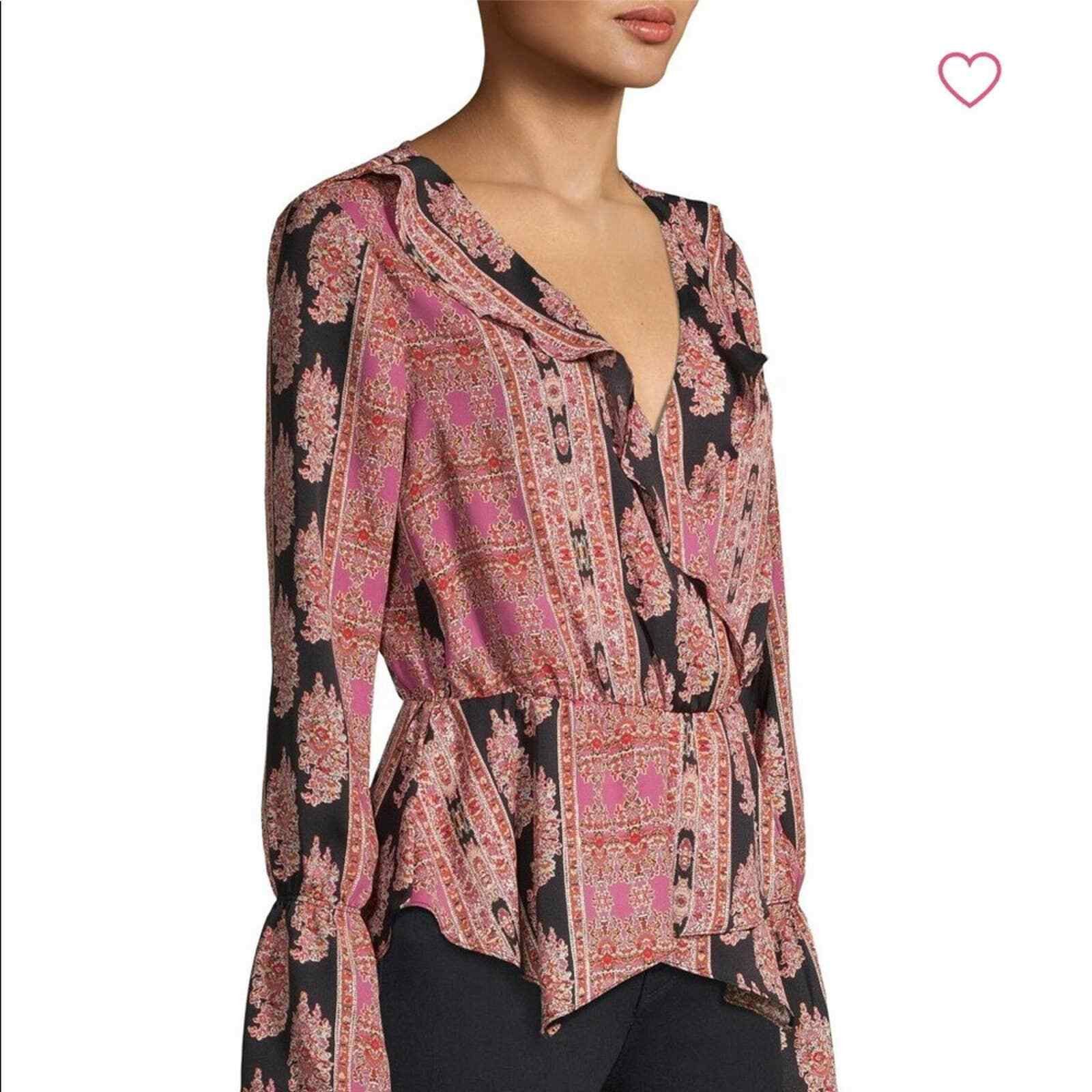 Bcbgmaxazria NWT BCBGMazAzria Women's Woven Top Blouse Size Medium Size M / US 6-8 / IT 42-44 - 4 Thumbnail