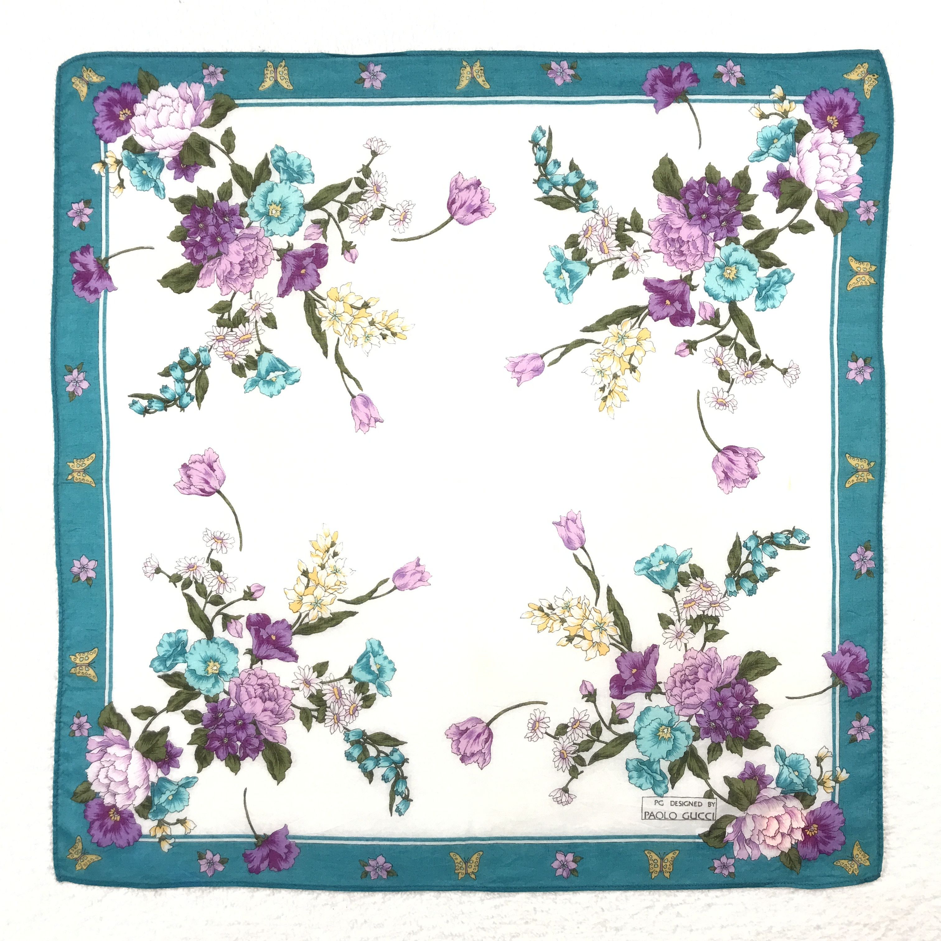 Paolo Gucci × Vintage Vintage Paolo Gucci Bandana Neckerchief Handkerchief Size ONE SIZE - 1 Thumbnail