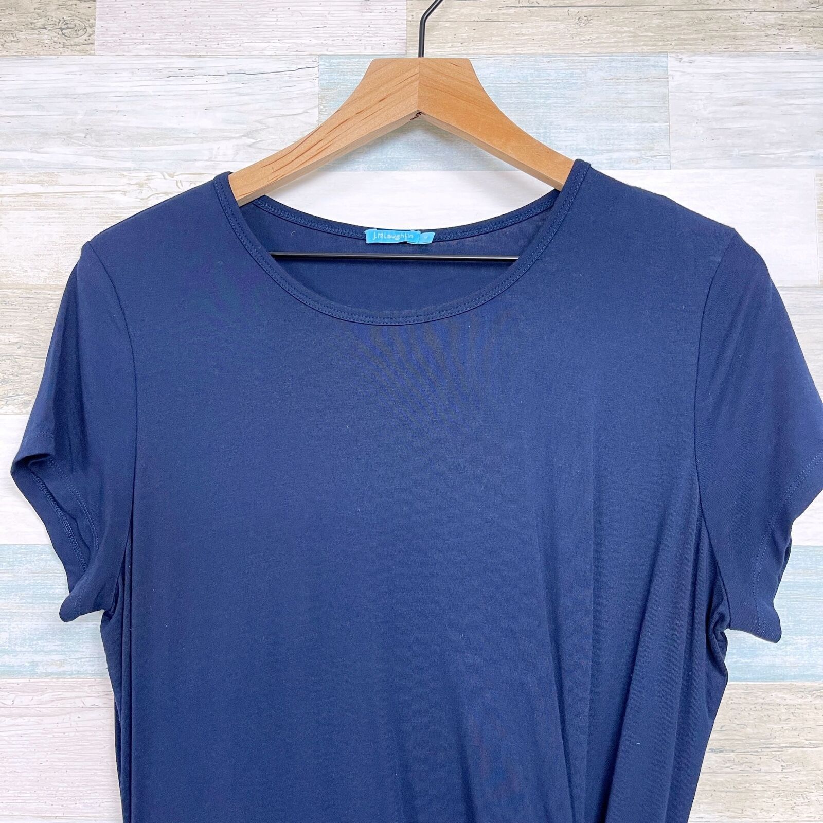 J.McLaughlin J McLaughlin Elora Side Tie Sheath Dress Blue Jersey Women M Size M / US 6-8 / IT 42-44 - 2 Thumbnail