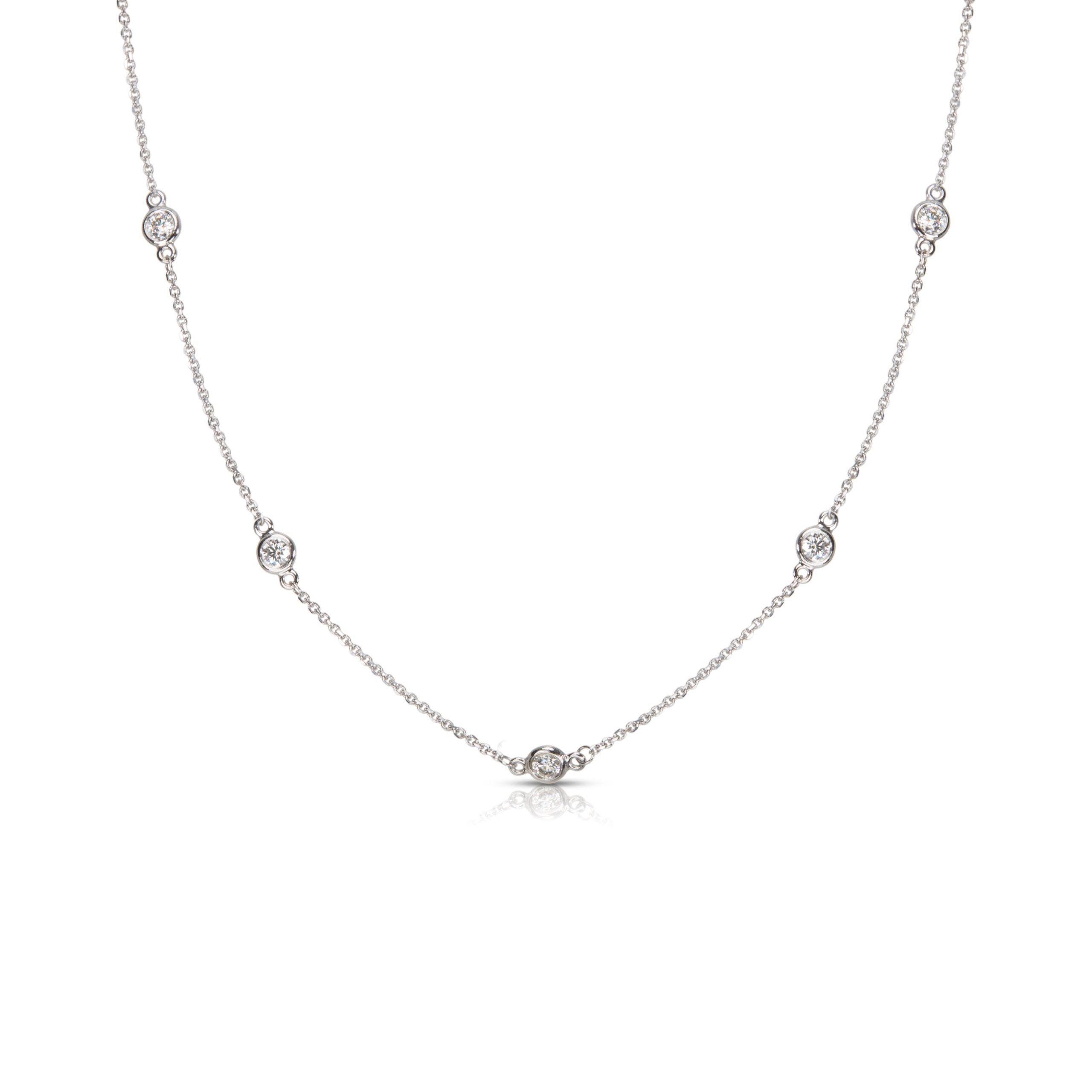 Diamonds by The Yard Station Necklace in 14KT White Gold 1.00 ctw