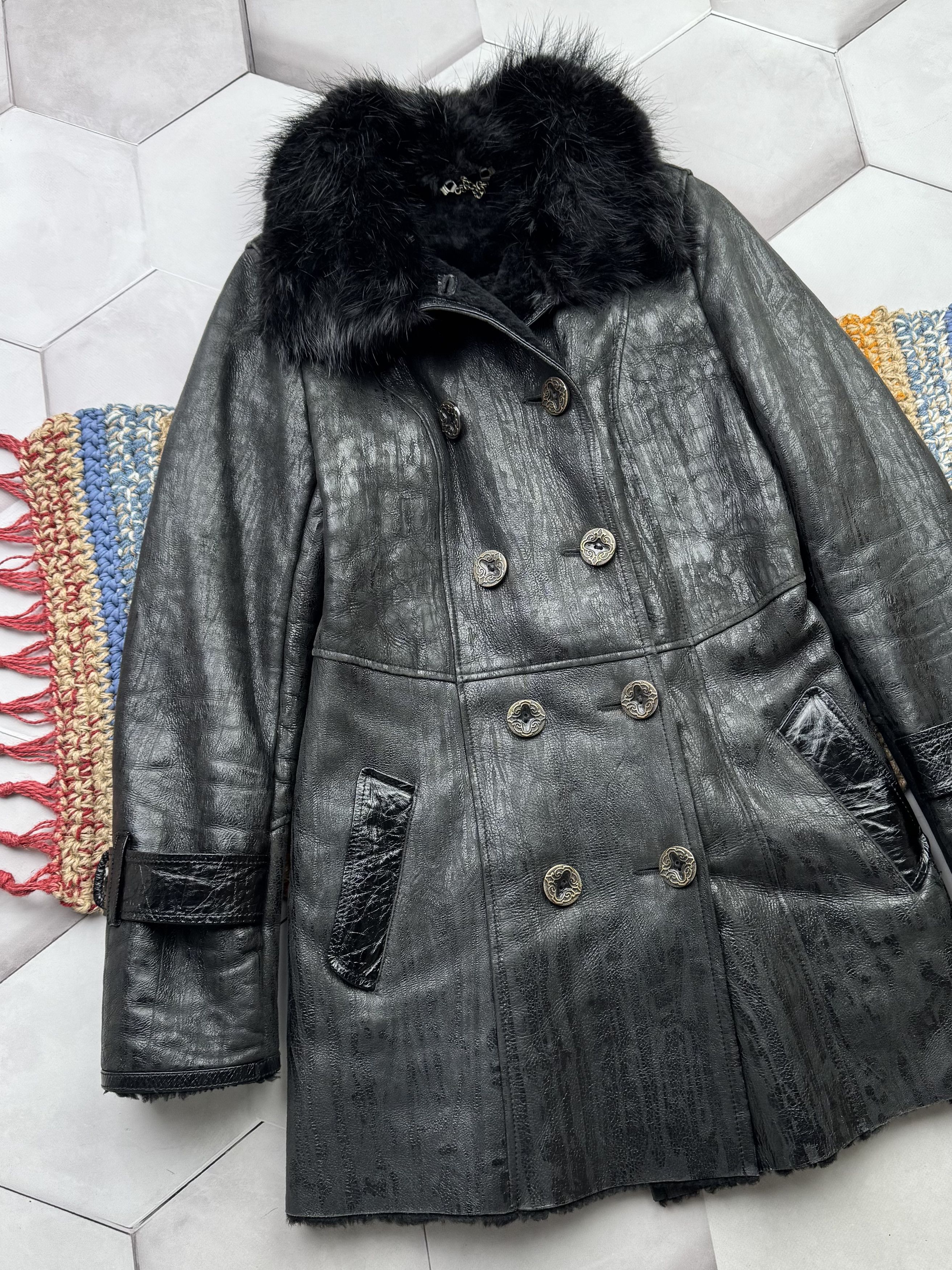 Japanese Brand Vintage Real Sheepskin Coat (E4) Size S / US 4 / IT 40 - 2 Thumbnail