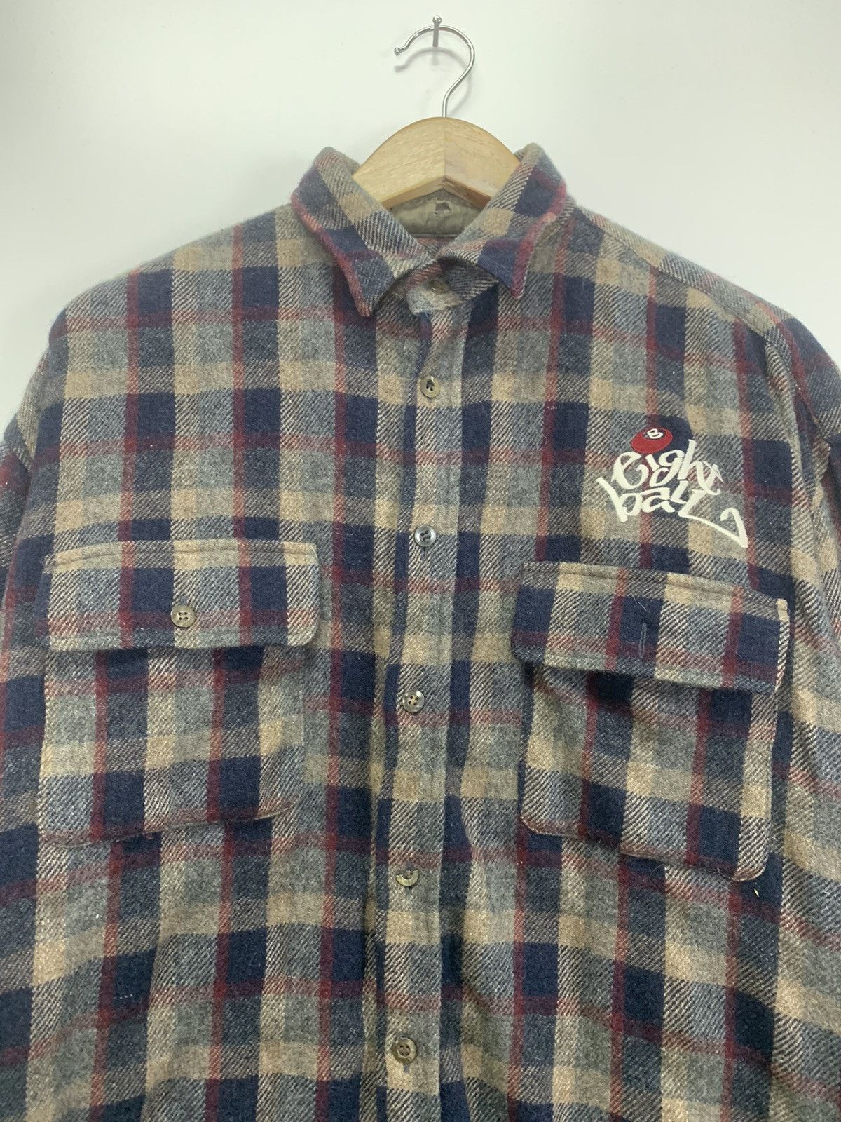 Flannel × Vintage Vintage Eight Ball flannel Size US L / EU 52-54 / 3 - 3 Thumbnail