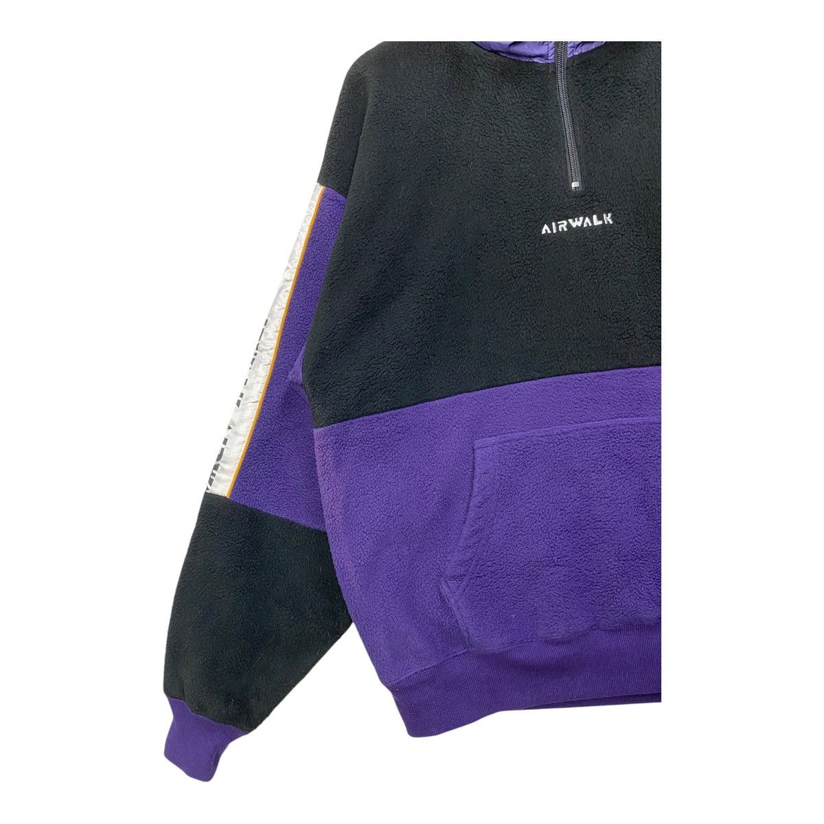 Airwalk Airwalk Fleece Sweatshirt Hoodie Half Zip Spellout Size M Size US M / EU 48-50 / 2 - 4 Thumbnail