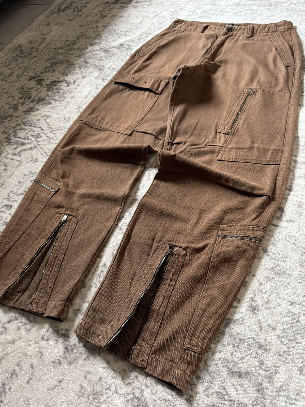 Japanese Brand Amore Puro Japan Deconstructed Heavy Cargo Baggy Pants Size US 29 - 12 Thumbnail