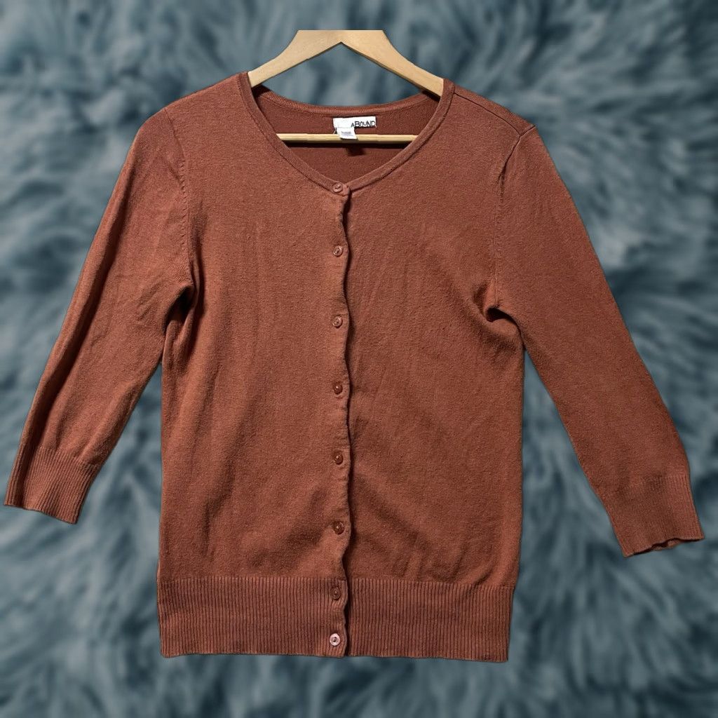 Vintage Abound Womens Red Button Up Top L Long Sleeve Casual Shirt Blank Regular Size L / US 10 / IT 46 - 1 Thumbnail