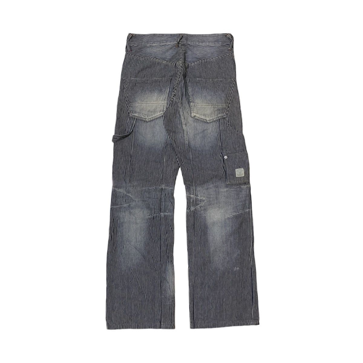If Six Was Nine Vintage PPFM Double Knee Hickory Stripe Washed Pants Size US 31 - 2 Thumbnail