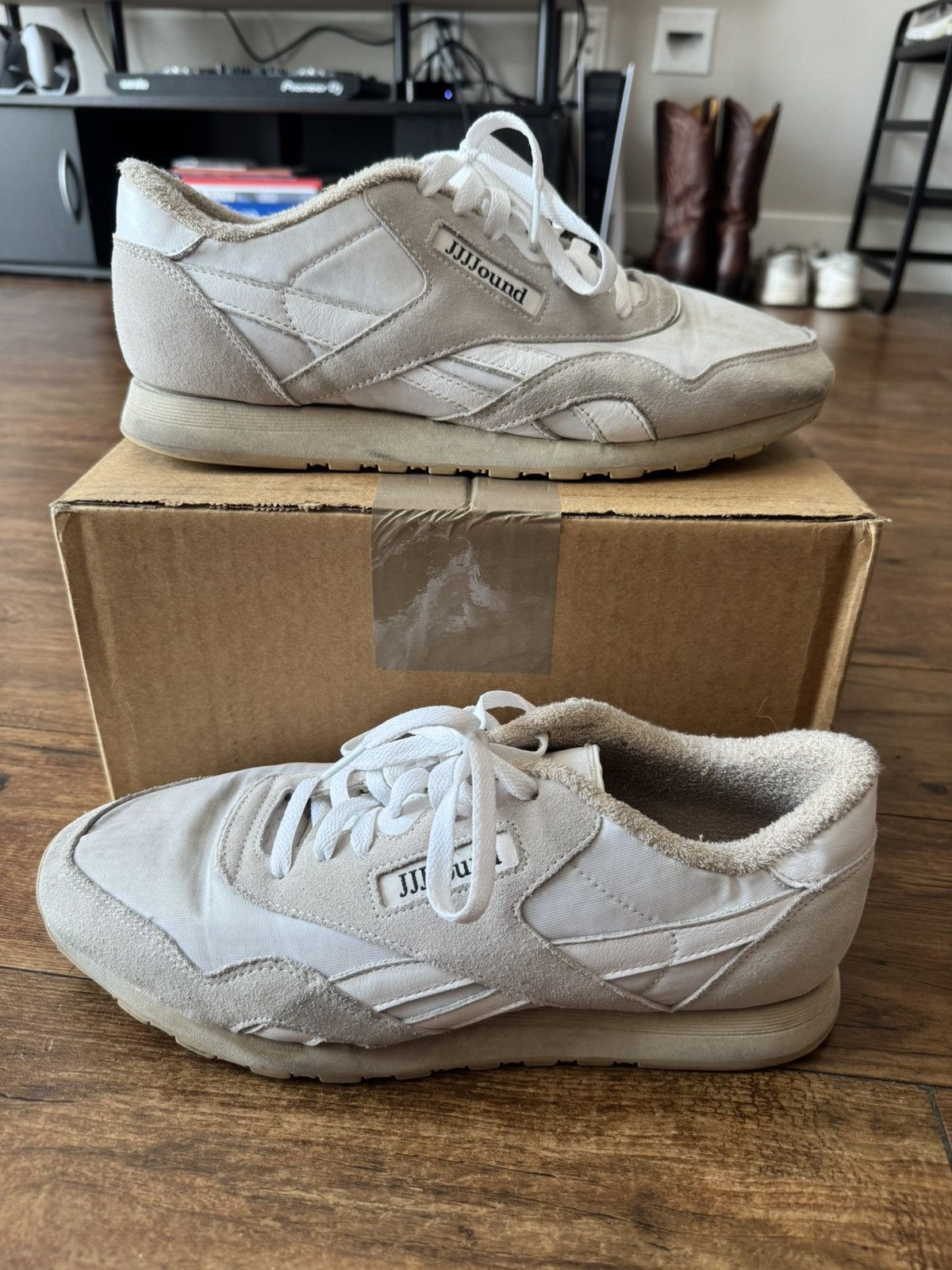 JJJJound × Reebok Jjjjound x Reebok Classic Nylon White Size US 12 / EU 45 - 1 Thumbnail