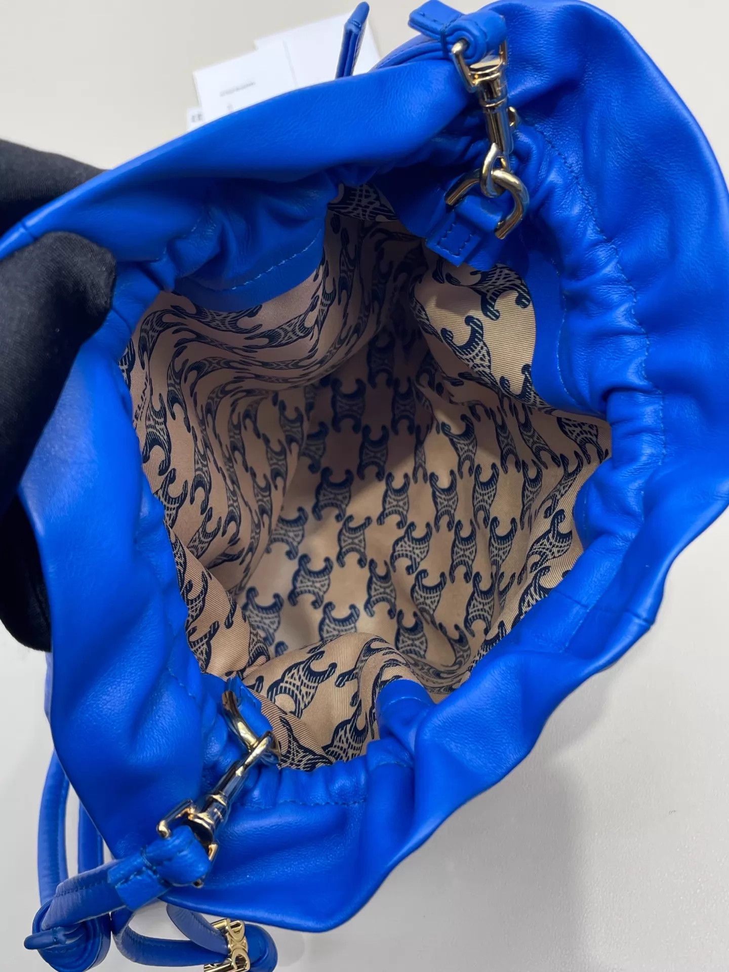 Celine Celine Crystal Pouch Drawstring Pouch Blue New Dust Bag Size ONE SIZE - 4 Thumbnail