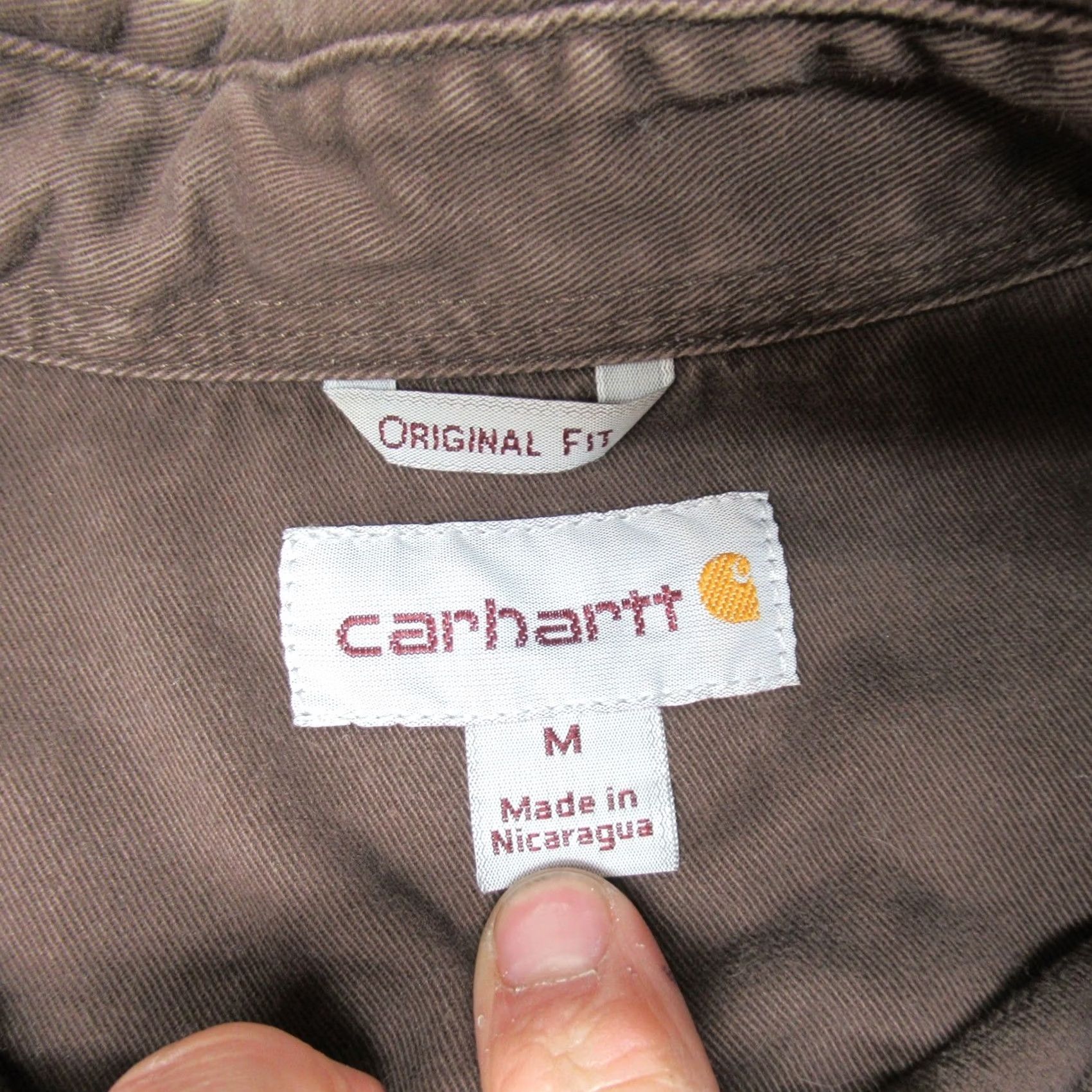 Carhartt Carhartt Shirt Mens Medium Brown Long Sleeve Work Midweight Rugged Oakman LOGO Size US M / EU 48-50 / 2 - 3 Thumbnail