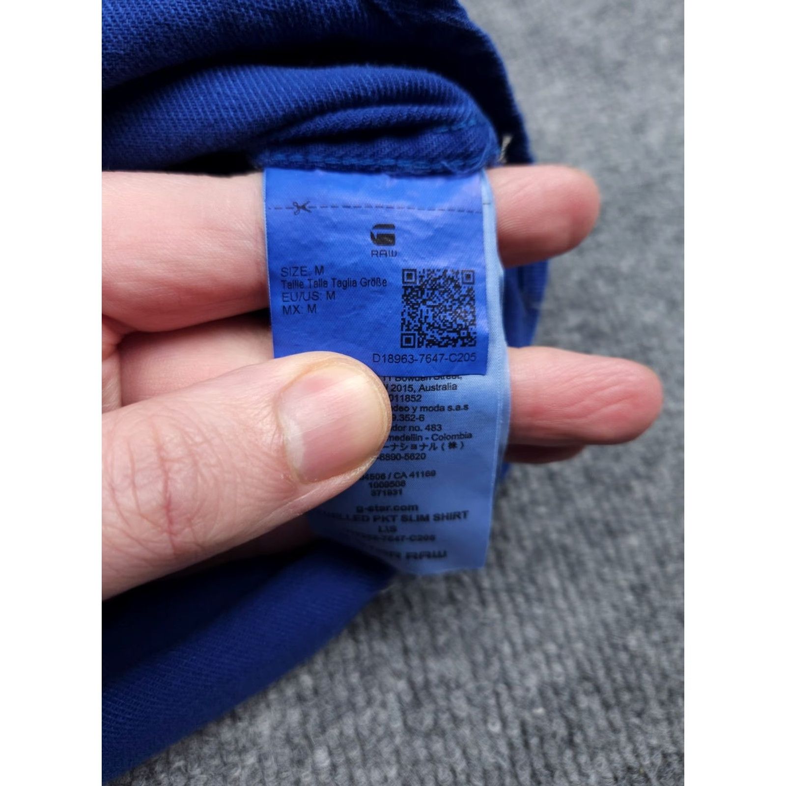 G-Star G-Star Penelled Shirt Men's Medium SLIM Fit Blue Cotton Button Zip Cargo Shirt Size US M / EU 48-50 / 2 - 6 Thumbnail