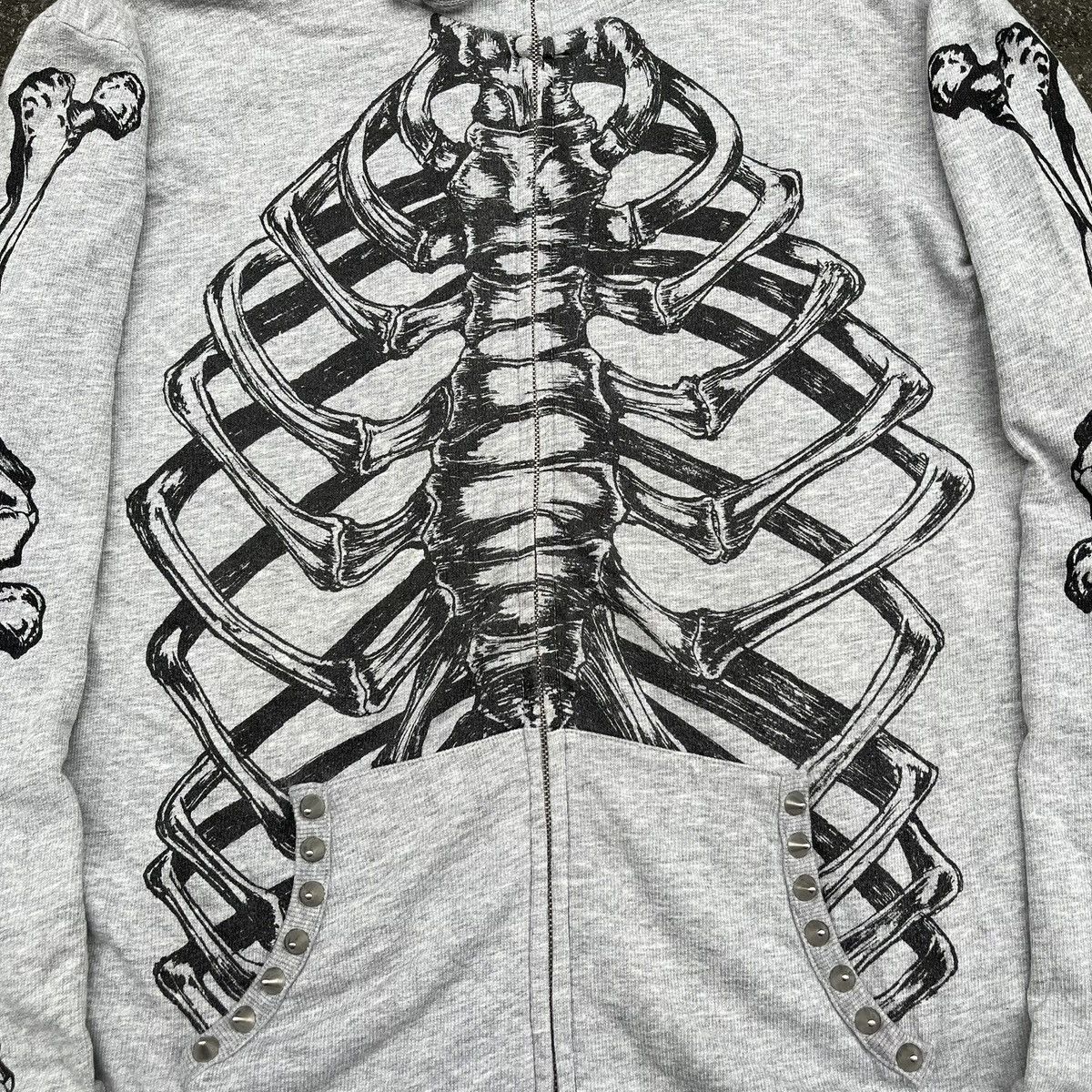 Seditionaries 2000s Glad News Skulls Skeleton Bone Full Zip Hoodie Lgb Goa Size US M / EU 48-50 / 2 - 10 Thumbnail